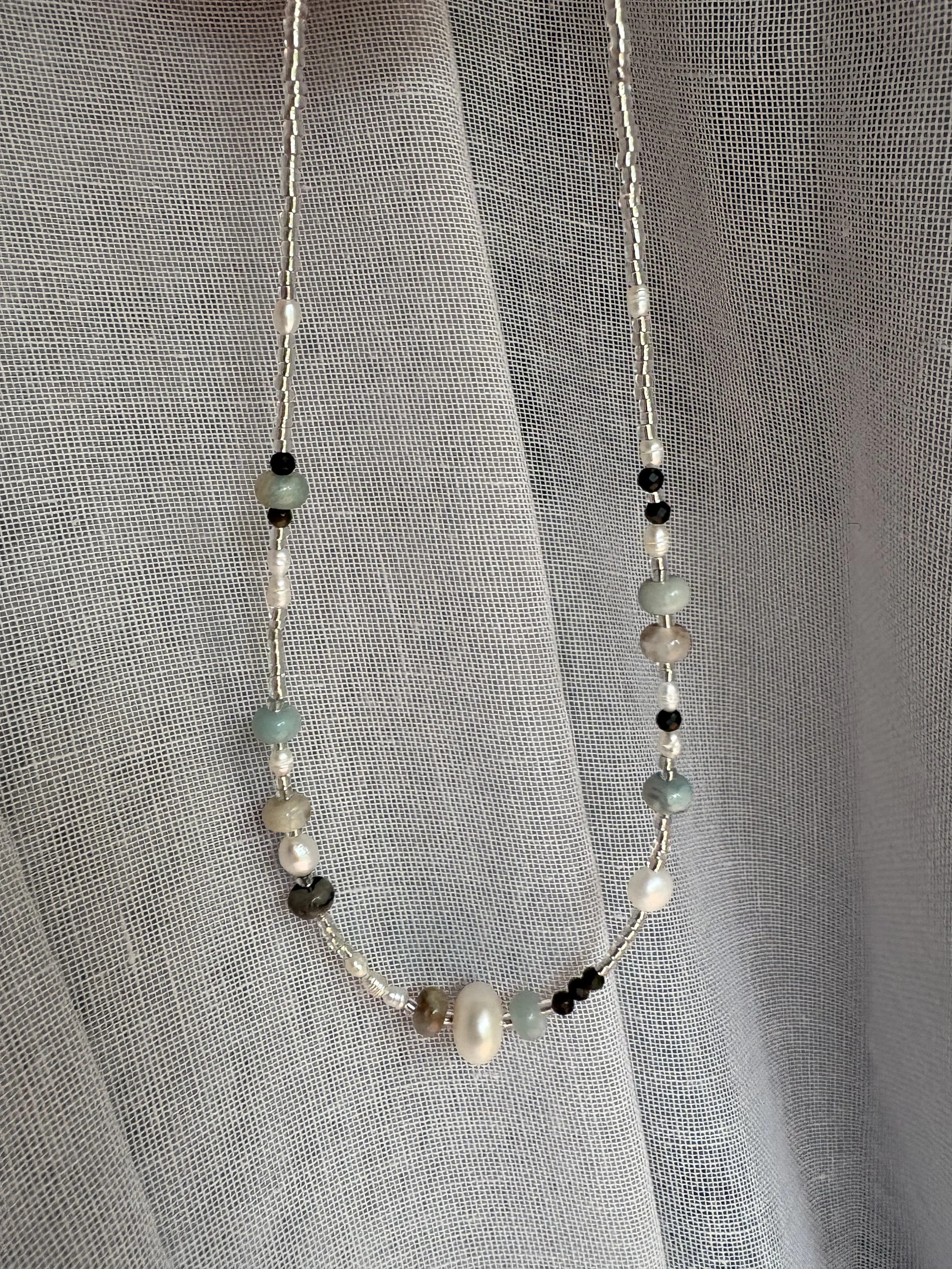 Silver Pearl Necklace