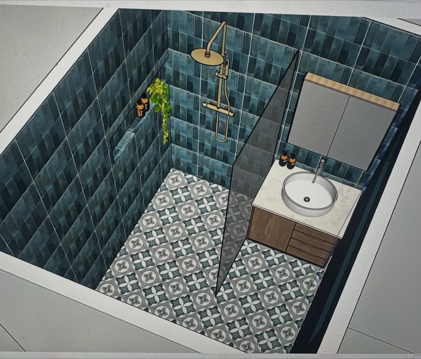 Ensuite Concept &amp; Selections for the upcoming Macleod Project.