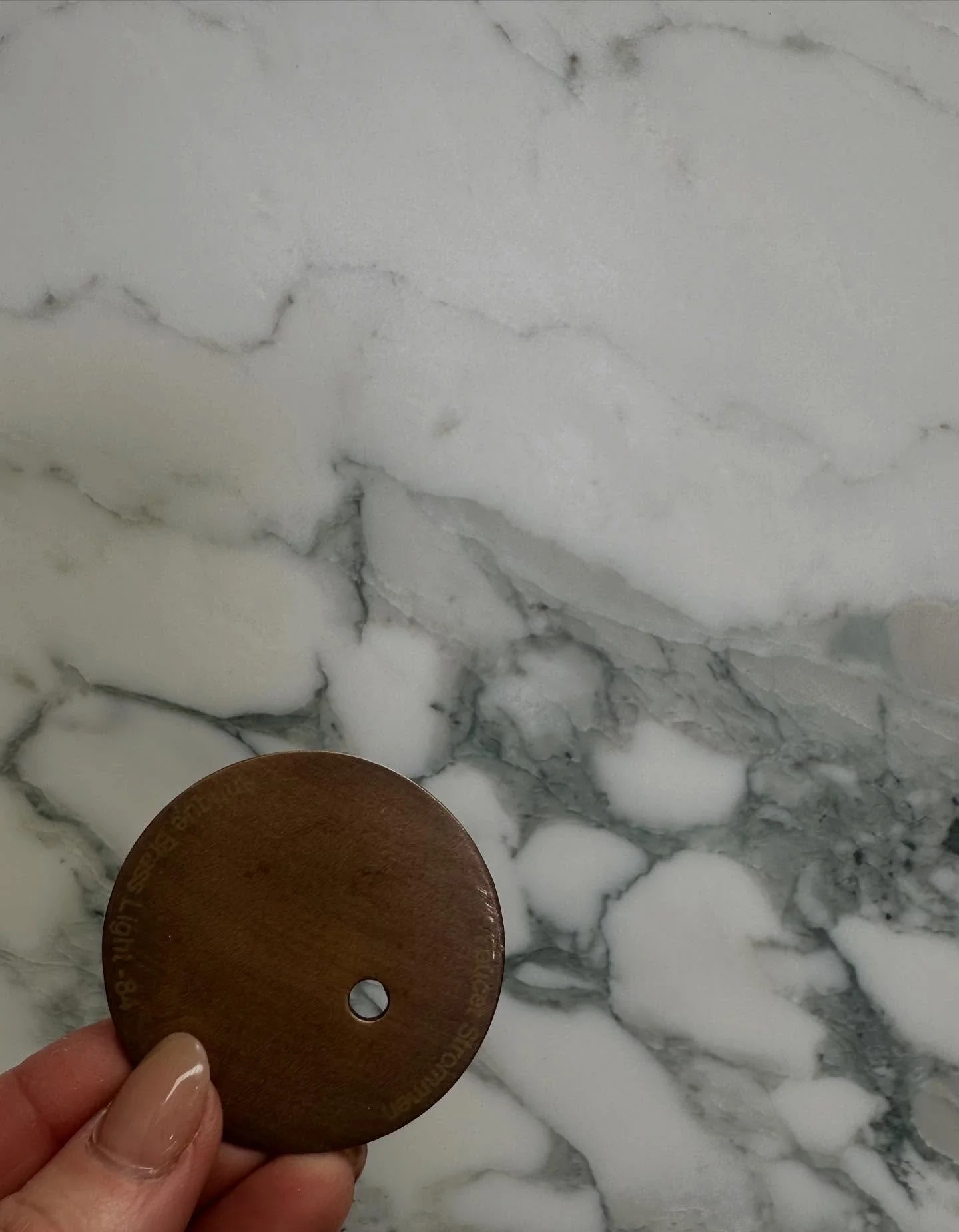 Breccia stone for the Eltham project. Layered with soft and deep greens, we can&rsquo;t wait to see this piece come to life. In collaboration with @jginteriors.au