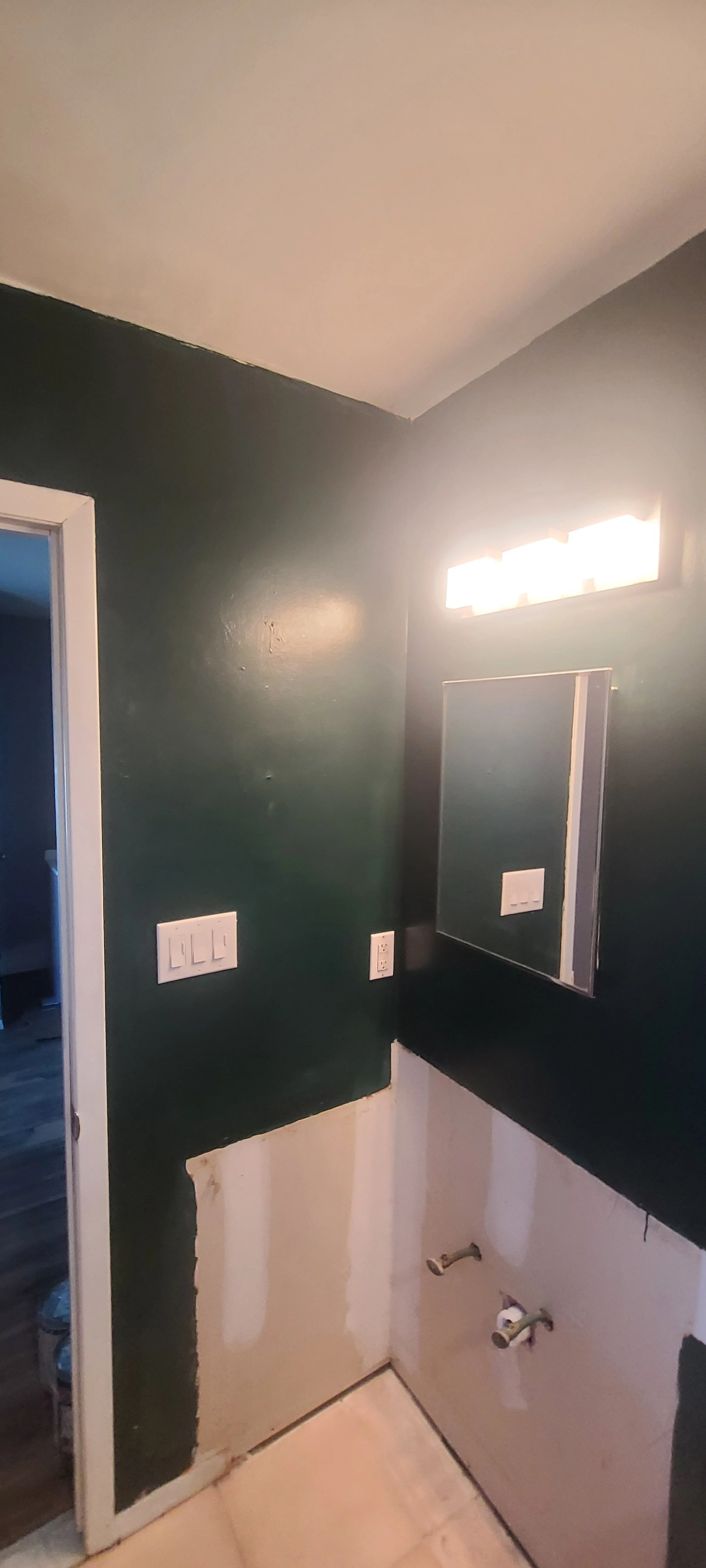 Green Bathroom before being painted