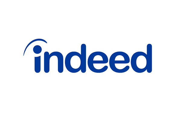 The Indeed logo featuring the company's name in lowercase blue letters with a curved line above the 'i'.