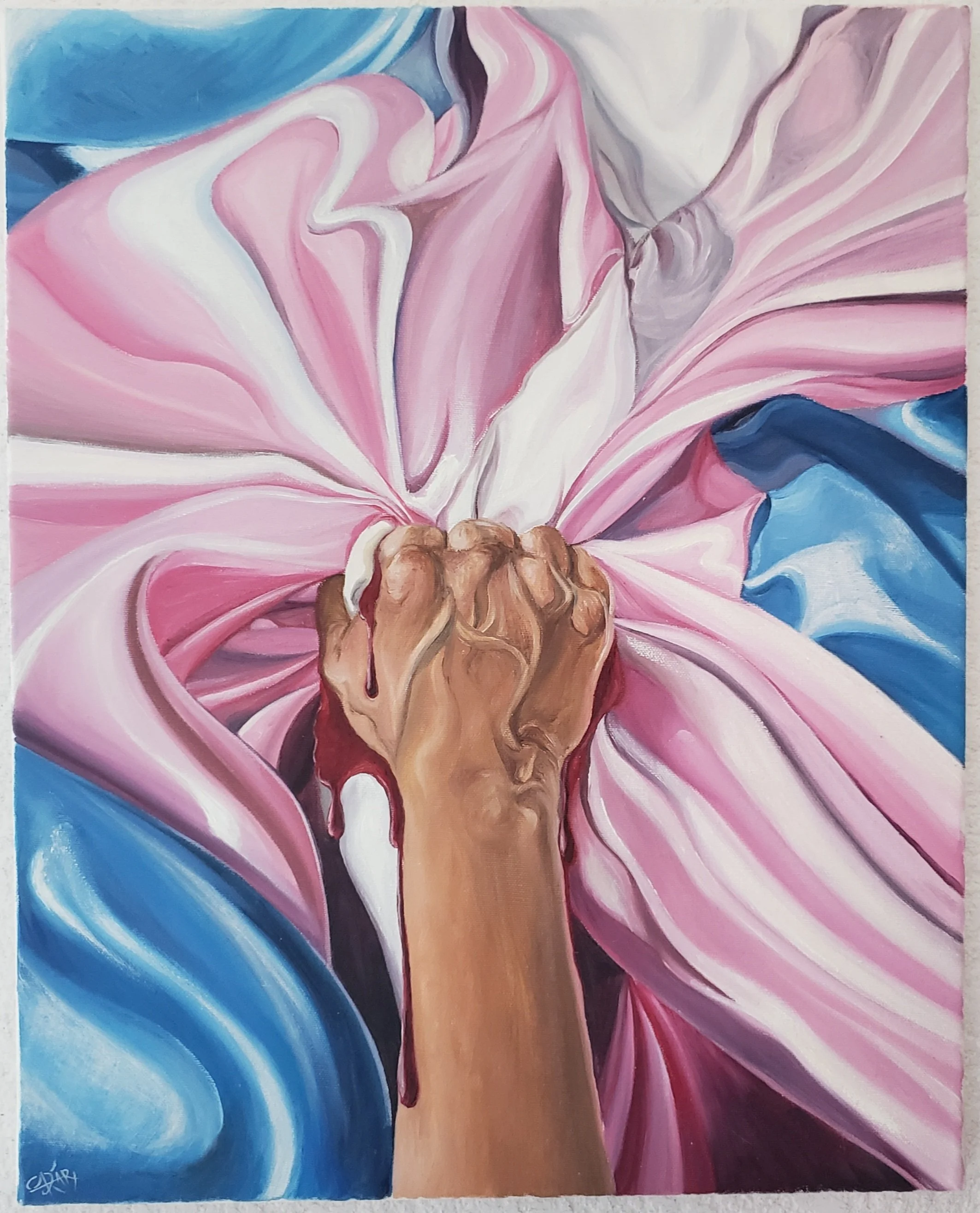 “Existimos”
Imagen utilizada para la portada de la revista digital “Arrecife”
Óleo sobre tela
40x50
Disponible