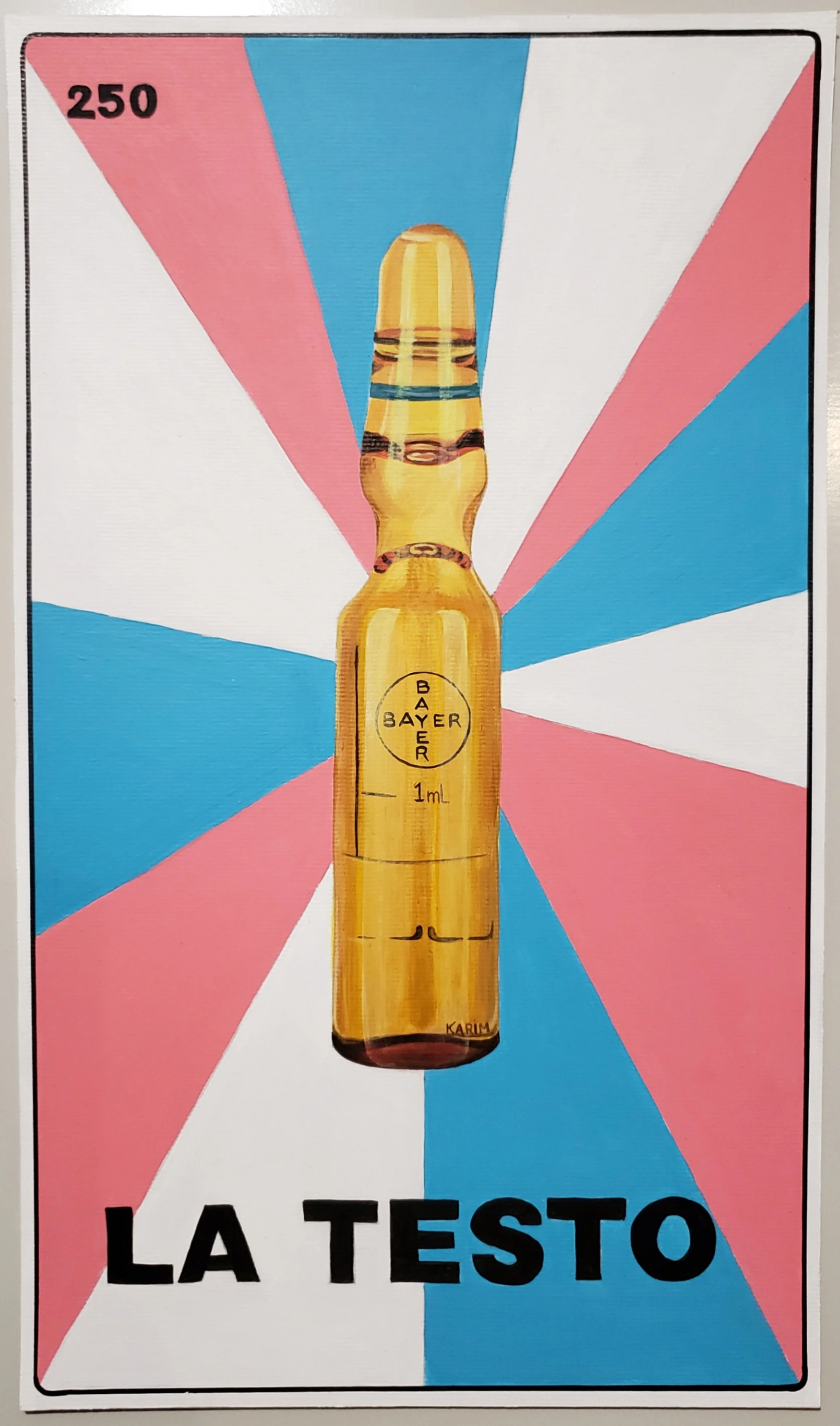 “ ¡La Testo! ¡LOTERÍA!”
Acrílico sobre papel
23.5x40
Disponible