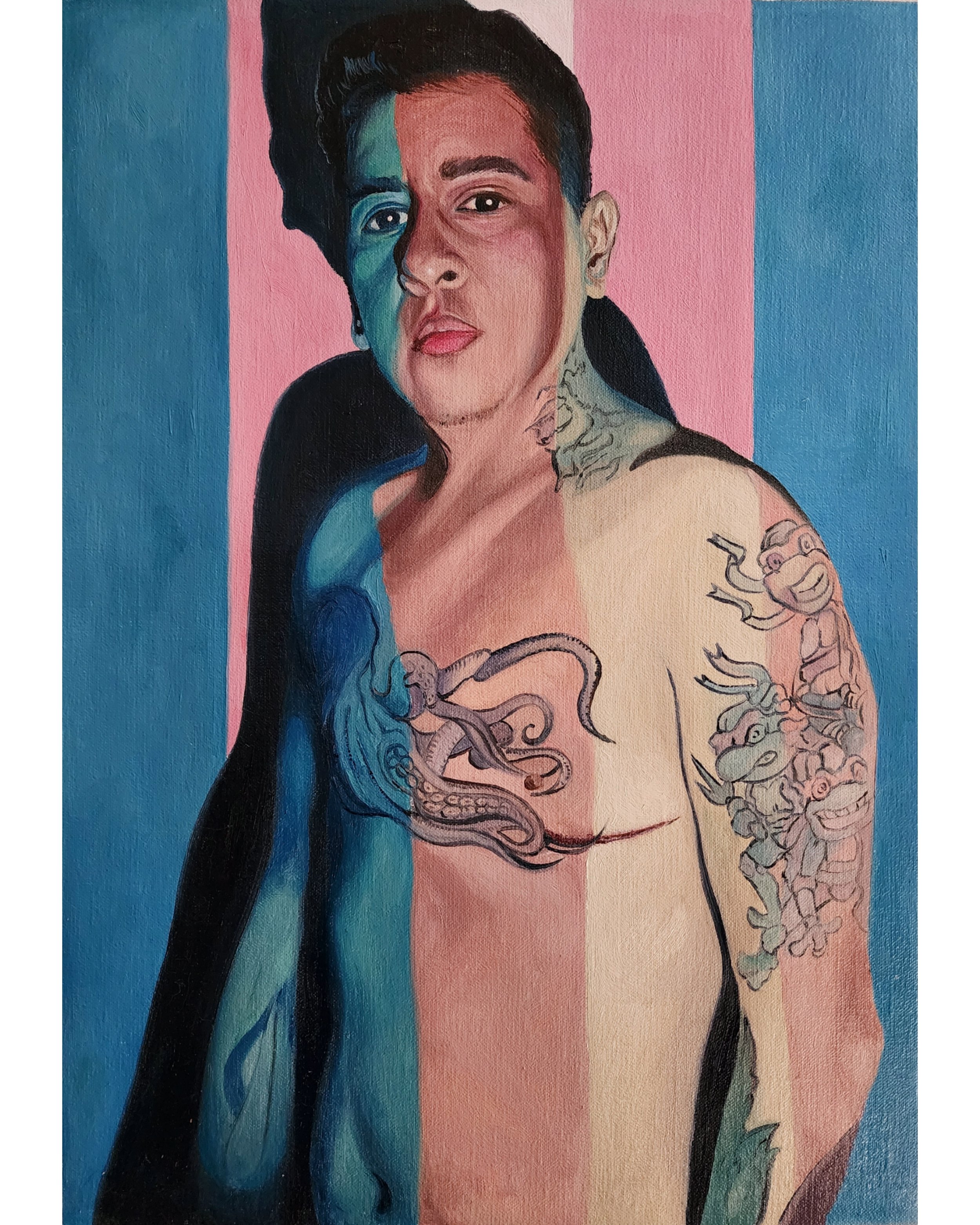 Serie “El Viajero”
“Visible y Orgulloso”
Óleo sobre lino
32x46
Colección personal