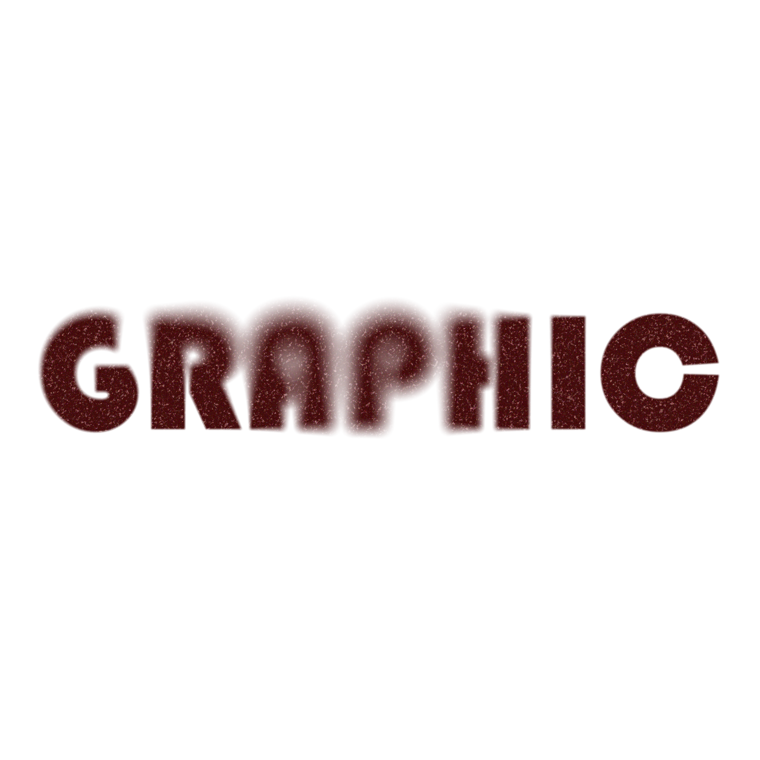 Graffiti-style text reading "GRAPHIC" in bold, textured red letters on a black background.