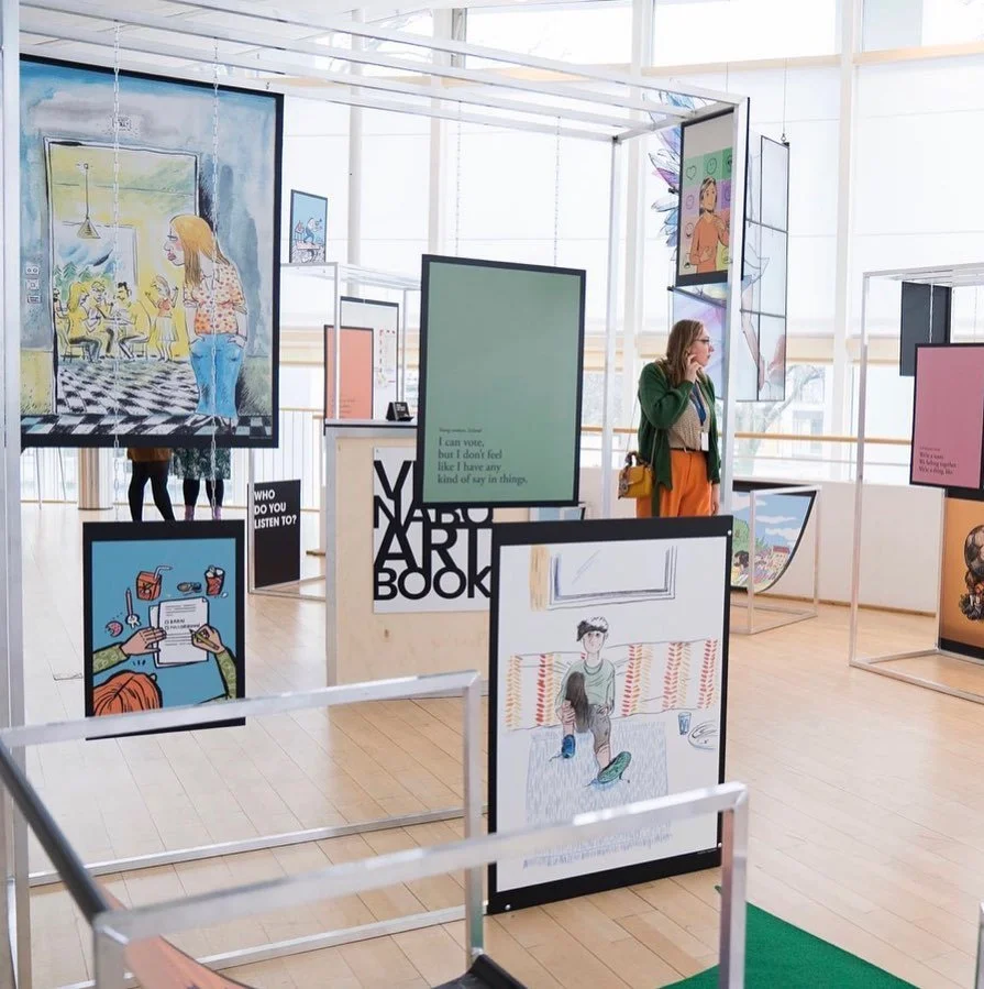 Visit Nabo Artbook. En utst&auml;llning vi gjort f&ouml;r MUCF om ungas sociala inkludering i Norden. P&aring; turn&eacute; ✨