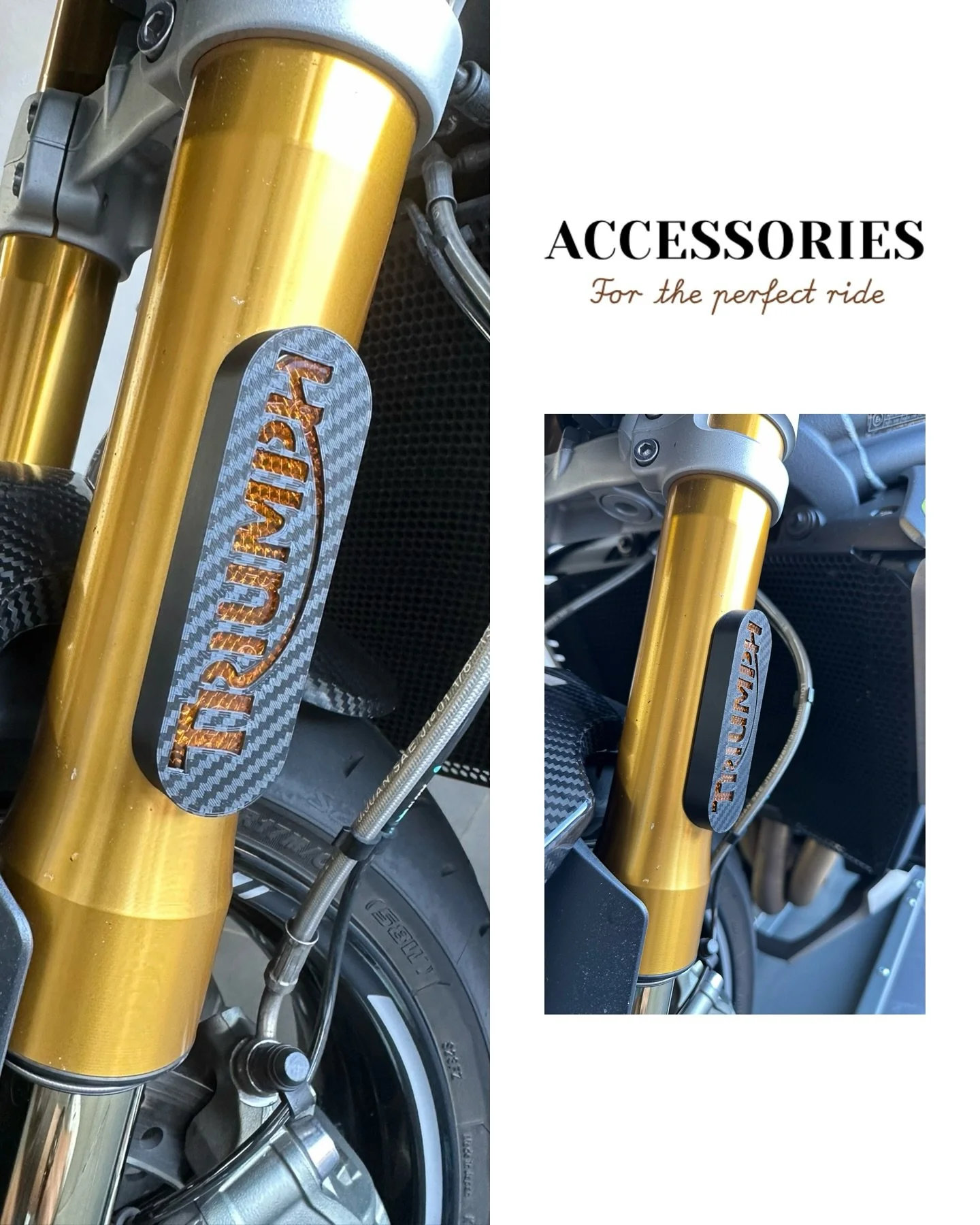 Details f&uuml;r deine Triumph! ✨
Diese Carbon Katzenaugen-Abdeckungen verleihen deinem Bike nicht nur einen sportlichen Look, sondern unterstreichen auch die hochwertige &Auml;sthetik. Perfekt f&uuml;r alle, die Wert auf Individualit&auml;t &amp; Pe