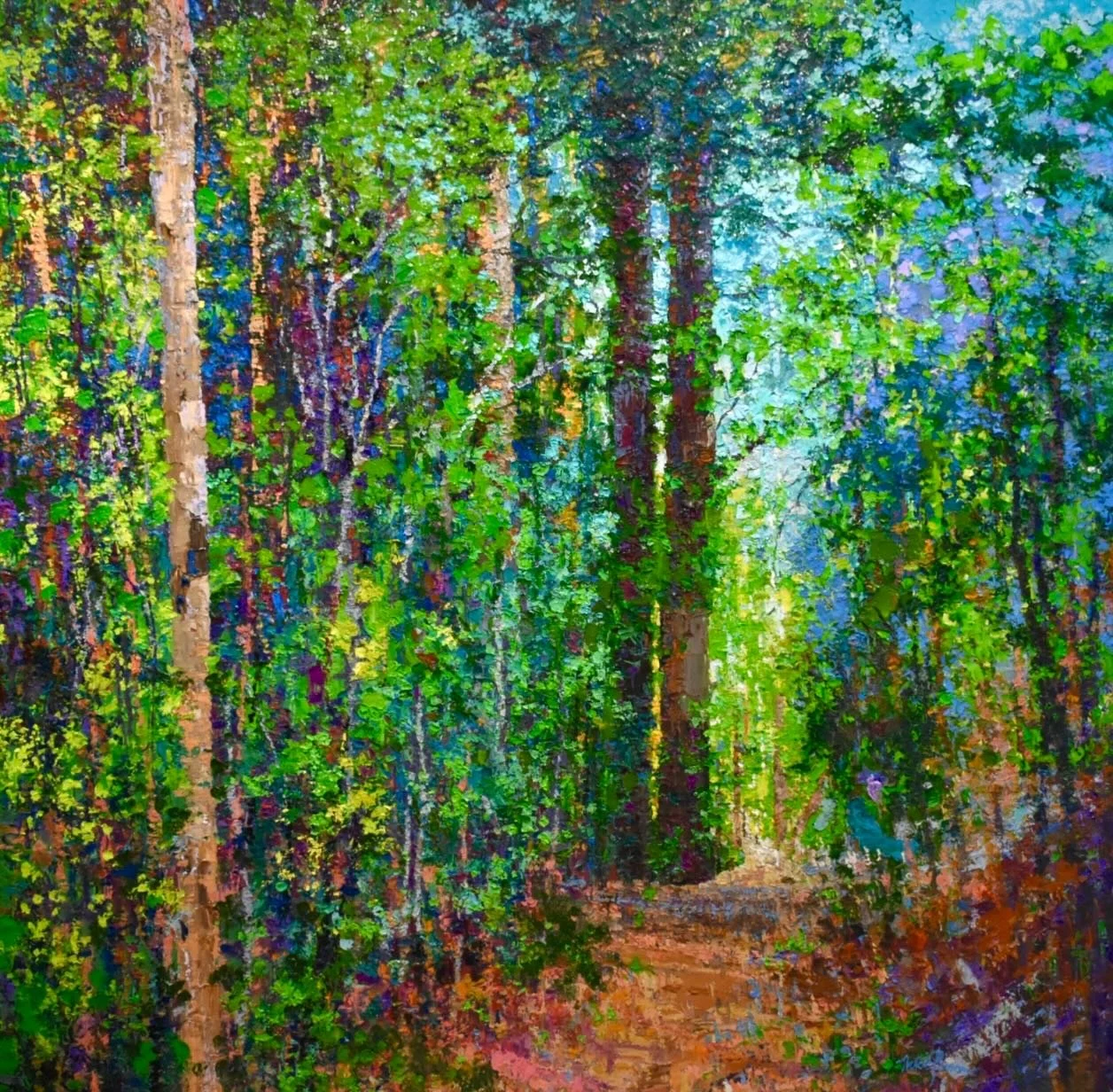 &ldquo;Just Passing Through&rdquo; 200cm x 200cm / oil on canvas&hellip; inspired by my own experience with peaceful moments spent walking Celia Forest upon Table Mountain, Cape Town. As a creative, the most precious, enjoyable and profound part of t