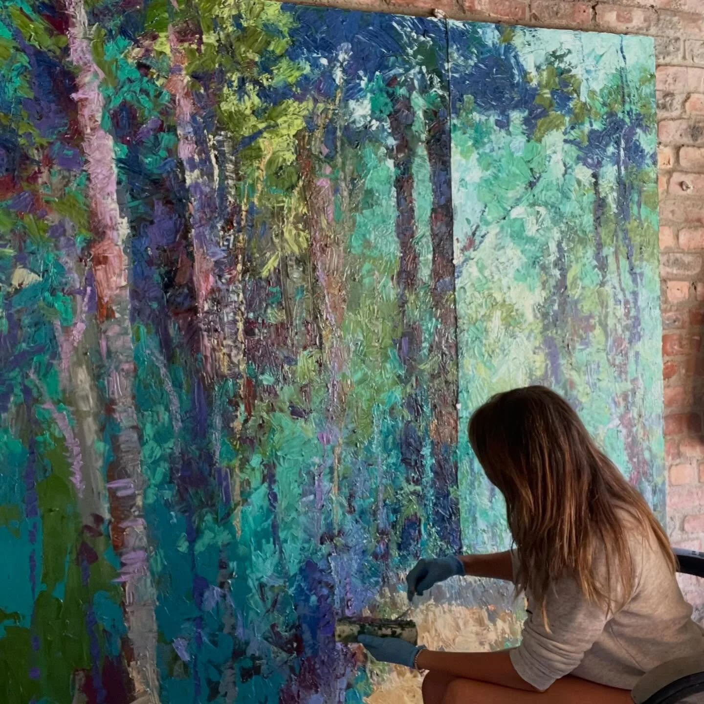 Currently in my studio&hellip; excited to be working on a number of pieces &hellip; one of which &hellip;&rdquo;Just passing through&rdquo; &hellip; watch this space :) #nessipenman #trees #forests #capwtownart