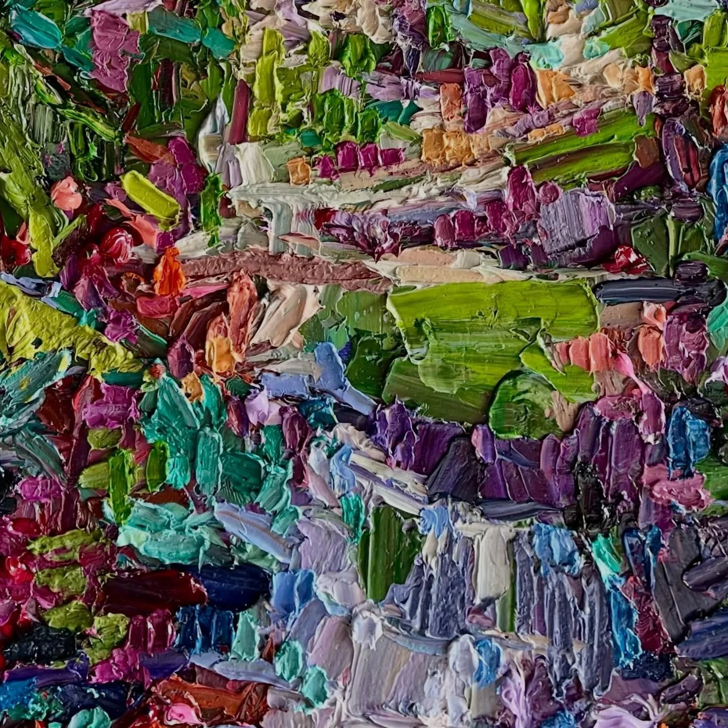 Snippet &hellip; &ldquo;Resonance&rdquo; impasto oil on canvas / inspired by contemplation and appreciation of how we resonate with certain places and people and as such are naturally drawn together and to those places #nessipenman #forest #impasto #