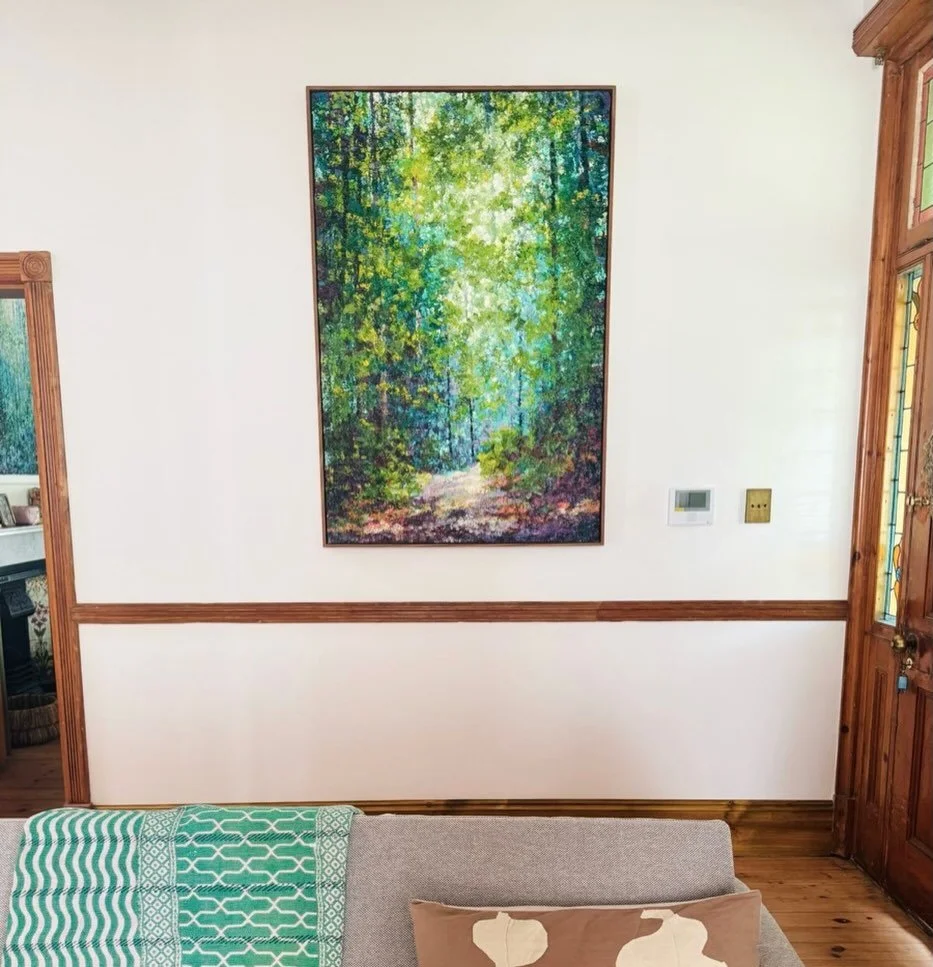 Thank you to one of my collectors for sharing &ldquo;Presence&rdquo; now happily residing within their beautiful home!