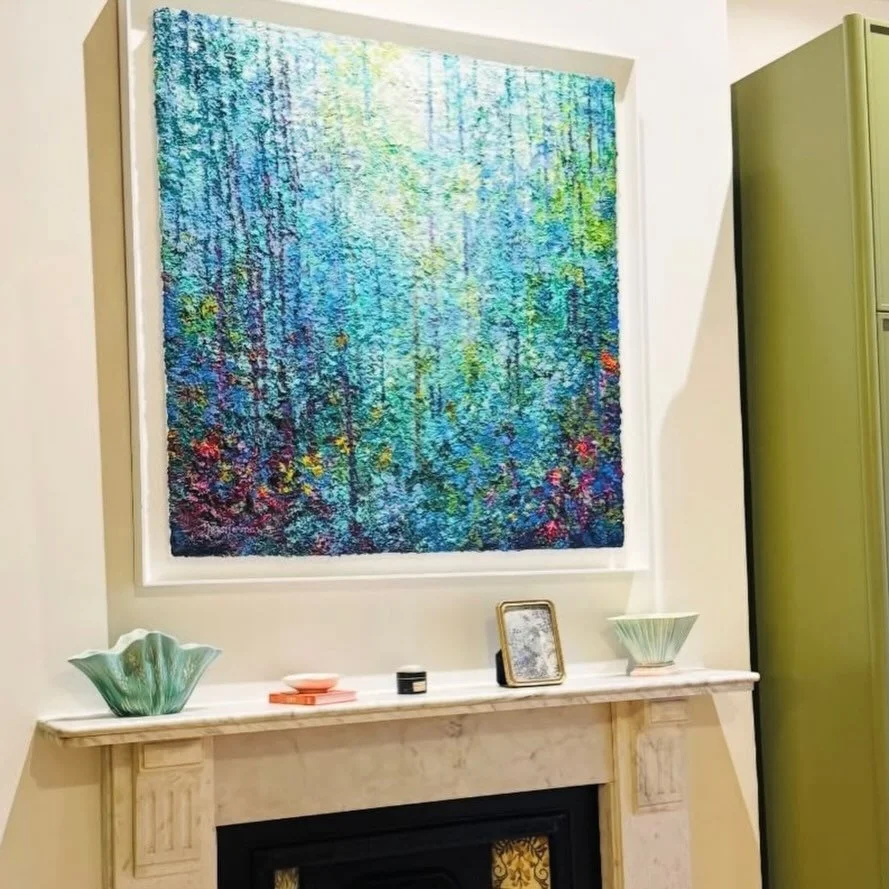&ldquo;Less Noise More Calm&rdquo; 1.1m x 1.1m oil on canvas #nessipenman #capetownart #seakelpforest