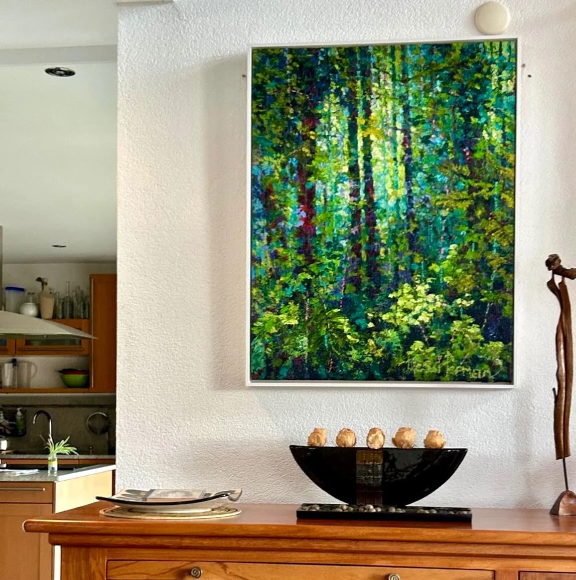 In situ &ldquo;Human-Being&rdquo; contemplating how ancient complexity of forests and nature remind us that we are enough as who we are - our state of being vs always having to be busy.  Just be.  So happy this piece is appreciated in beautiful Bern,