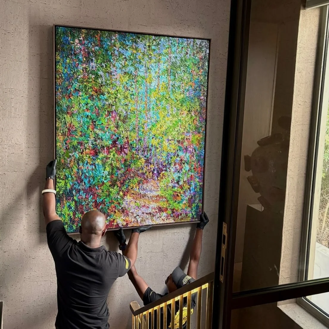 &ldquo;No Mind&rdquo; impasto oil on canvas 1.5m x 1.2m 🌿 those moments we all experience when our breathing is peaceful and we feel at one with the vastness of all life surrounding us.  The cool, crisp pure air embraces us as we feel every footstep