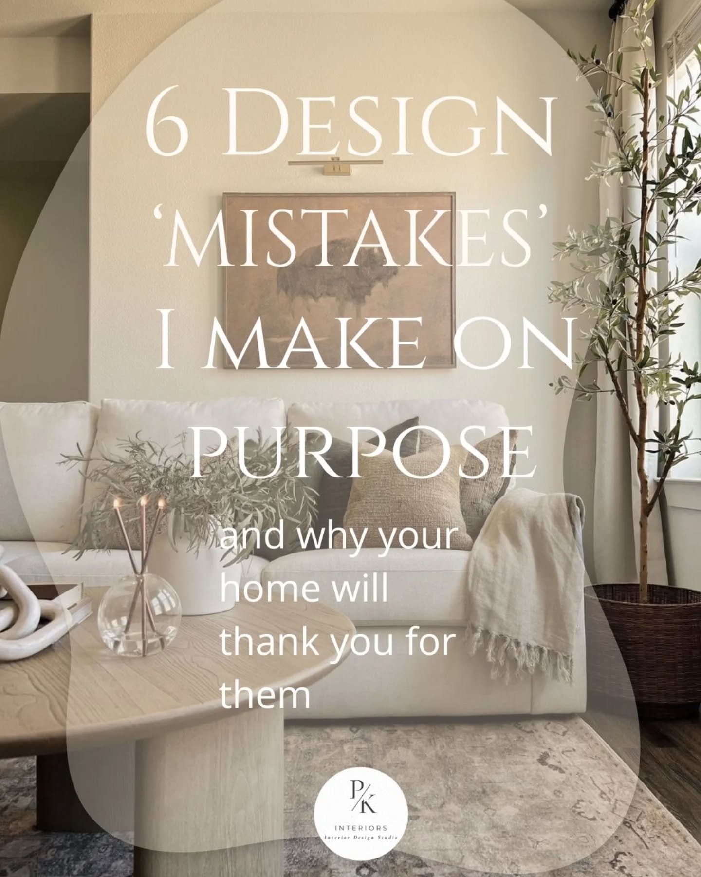 Rules are made to be broken - especially in interior design.

I&rsquo;ve learnt that when you let go of the &ldquo;shoulds&rdquo;, your home starts to reflect you rather than a set of outdated rules.
So here are 6 so-called &ldquo;design mistakes&rdq