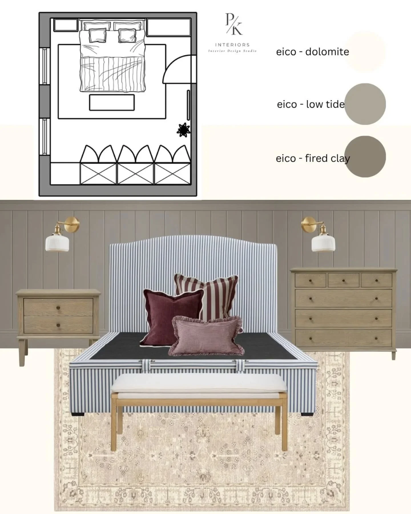 Creating spaces that feel calm, cohesive, and beautifully lived in 🤍

This bedroom design focuses on soft, earthy tones and timeless textures - think natural oak, linen curtains, brass details, and a touch of understated luxury. The built-in wardrob