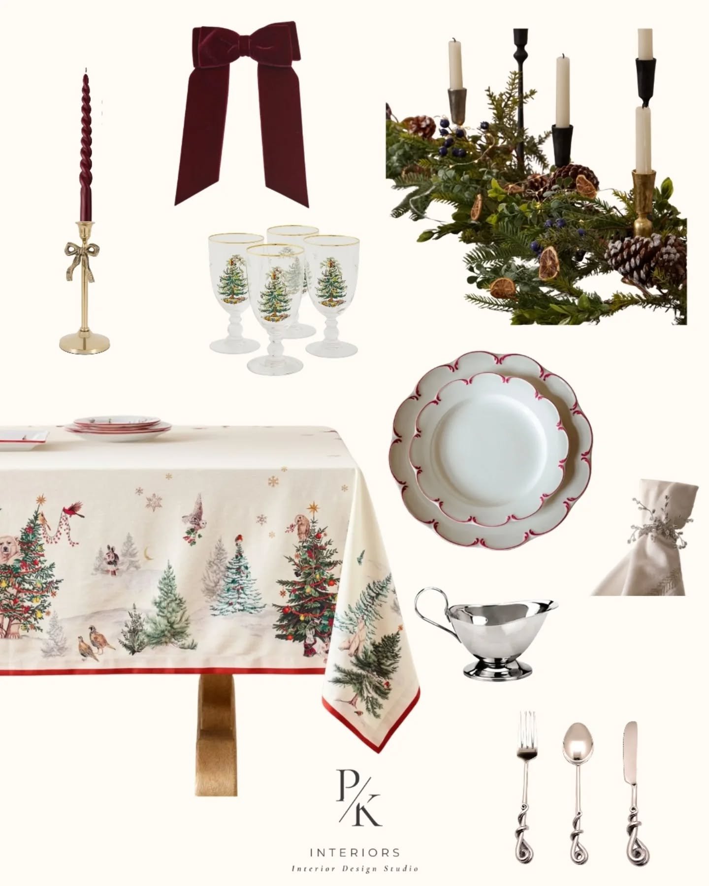 Festive Table Moodboards 🌟✨

I&rsquo;ve been feeling very reflective as the year comes to a close, and these Christmas table moodboards felt like the perfect way to capture the season 🤍
Rich reds, soft neutrals, traditional patterns and a touch of 