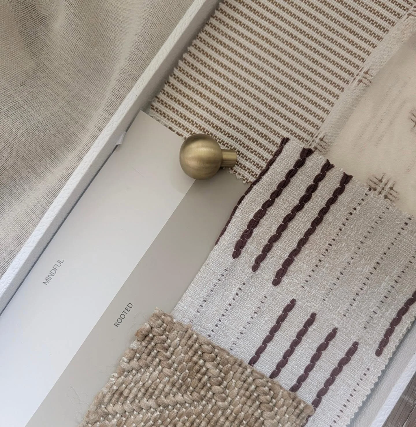 I could honestly spend hours putting material palettes together .

There&rsquo;s just something about mixing textures, fabrics and tones until everything starts feeling right. Sometimes it&rsquo;s not even the big pieces that make a room feel special