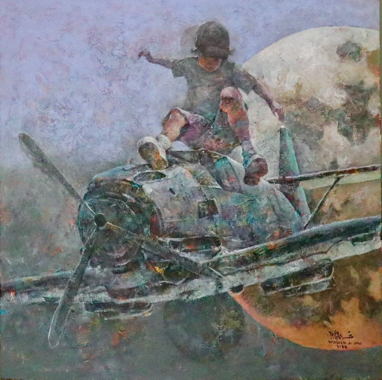 Children of Another Sky  
Acrylic on canvas  
100 x 100 cm  
2025  
Price Upon Request