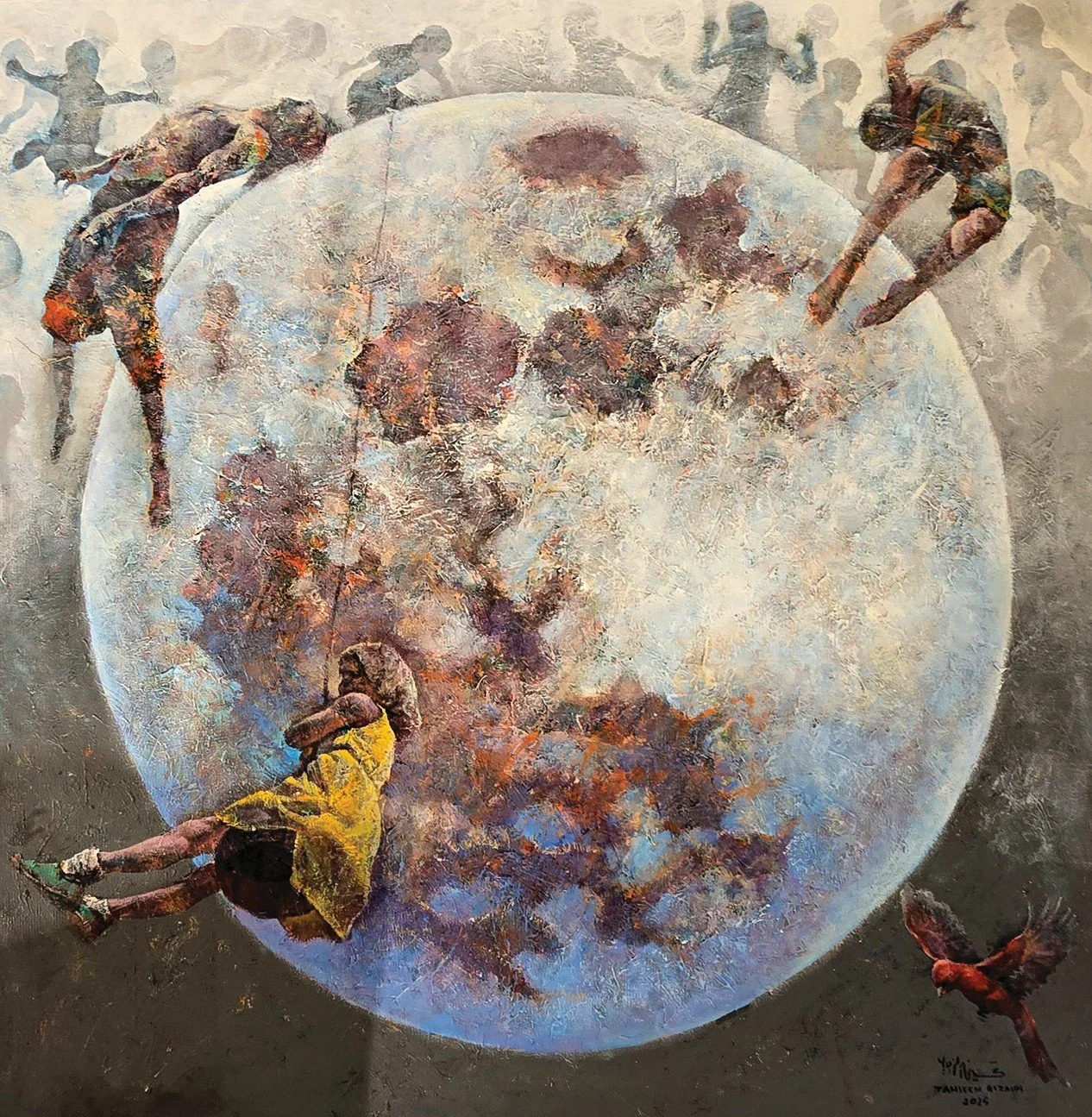 Children of Another Sky  
Acrylic on canvas  
120 x 120 cm  
2025  
Price Upon Request