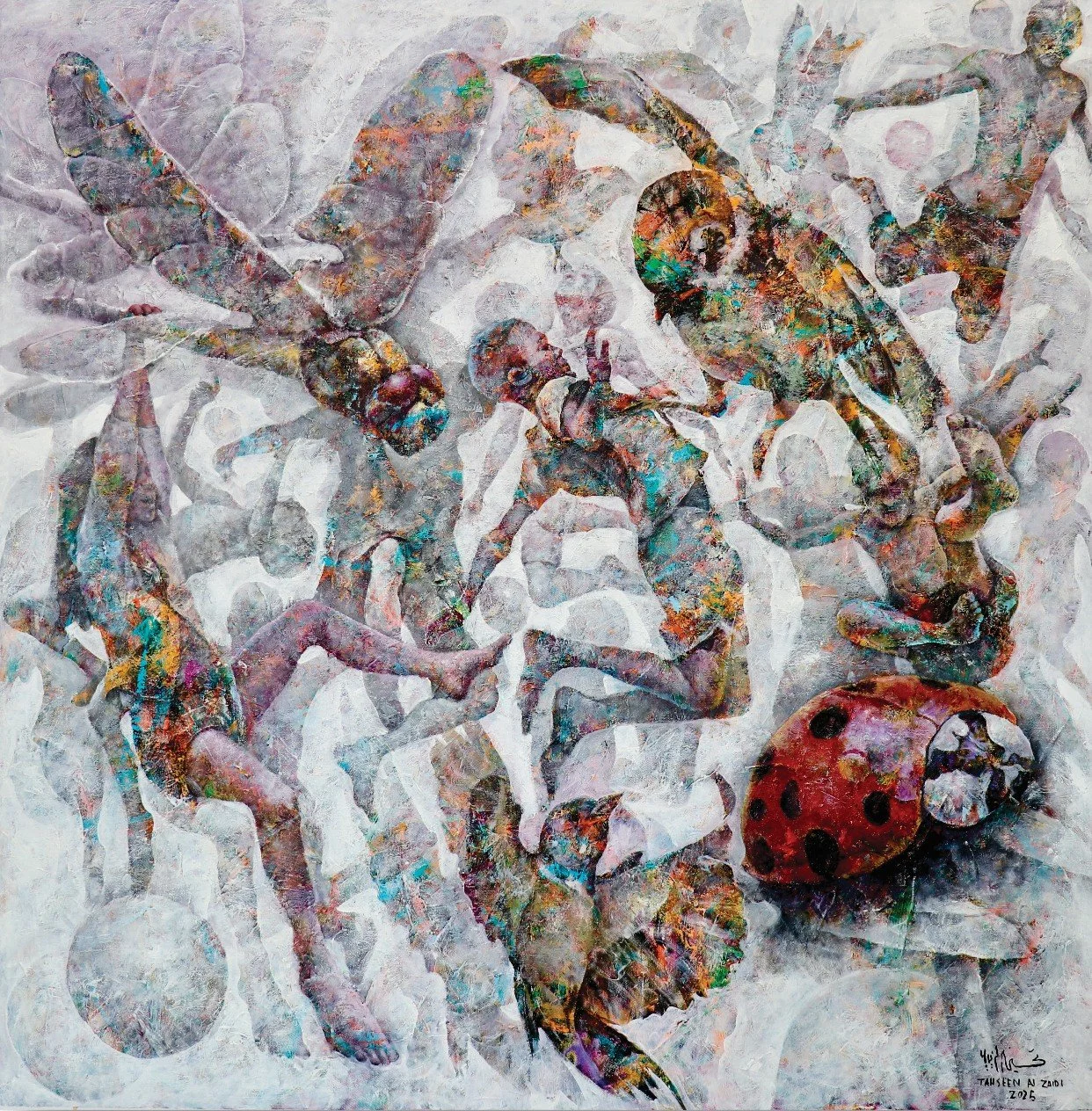 Children of Another Sky  
Acrylic on canvas  
150 x 150 cm  
2025  
Price Upon Request