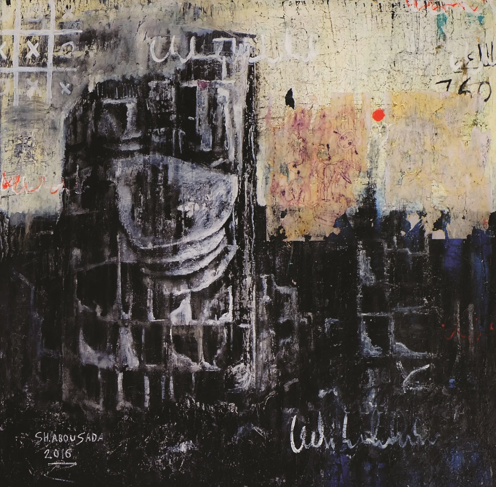 Untitled  
Mixed media on canvas  
100 x 100 cm  
2015  
Price Upon Request