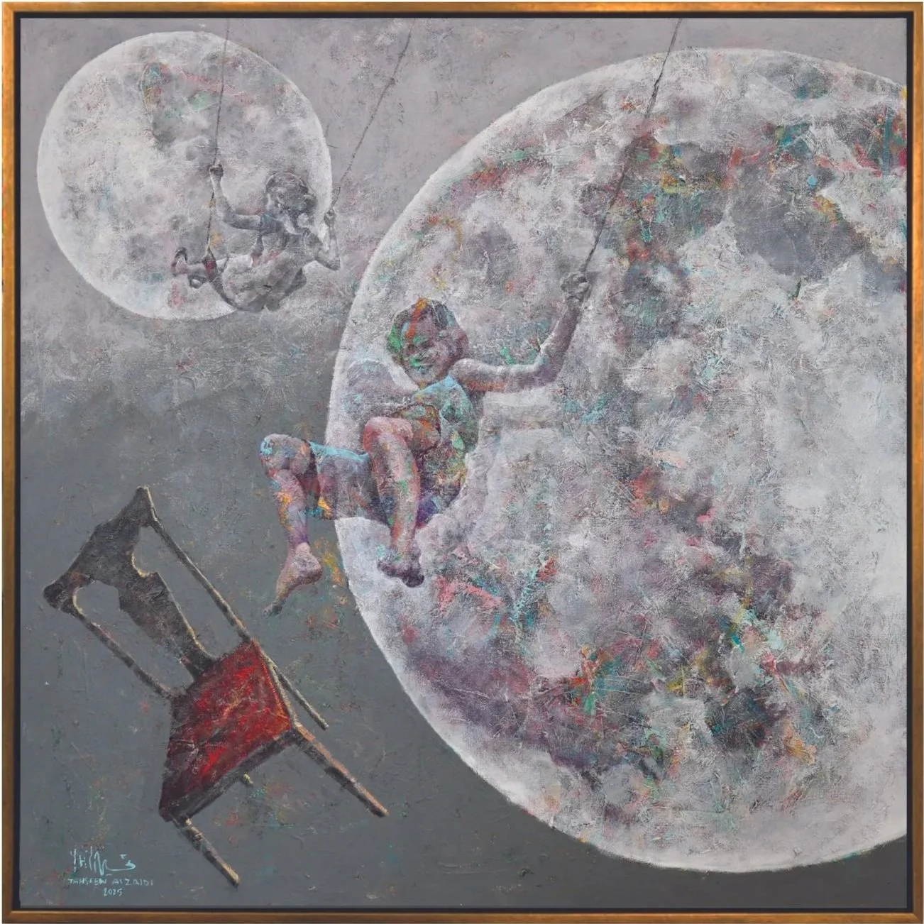 Children of Another Sky  
Acrylic on canvas  
120 x 120 cm  
2025  
Price Upon Request