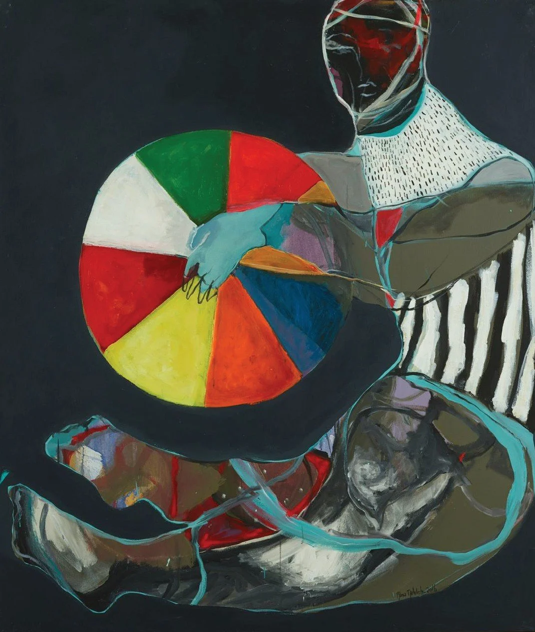 The Color Wheel  
Acrylic on canvas 
140 x 120 cm  
2015 
Price Upon Request