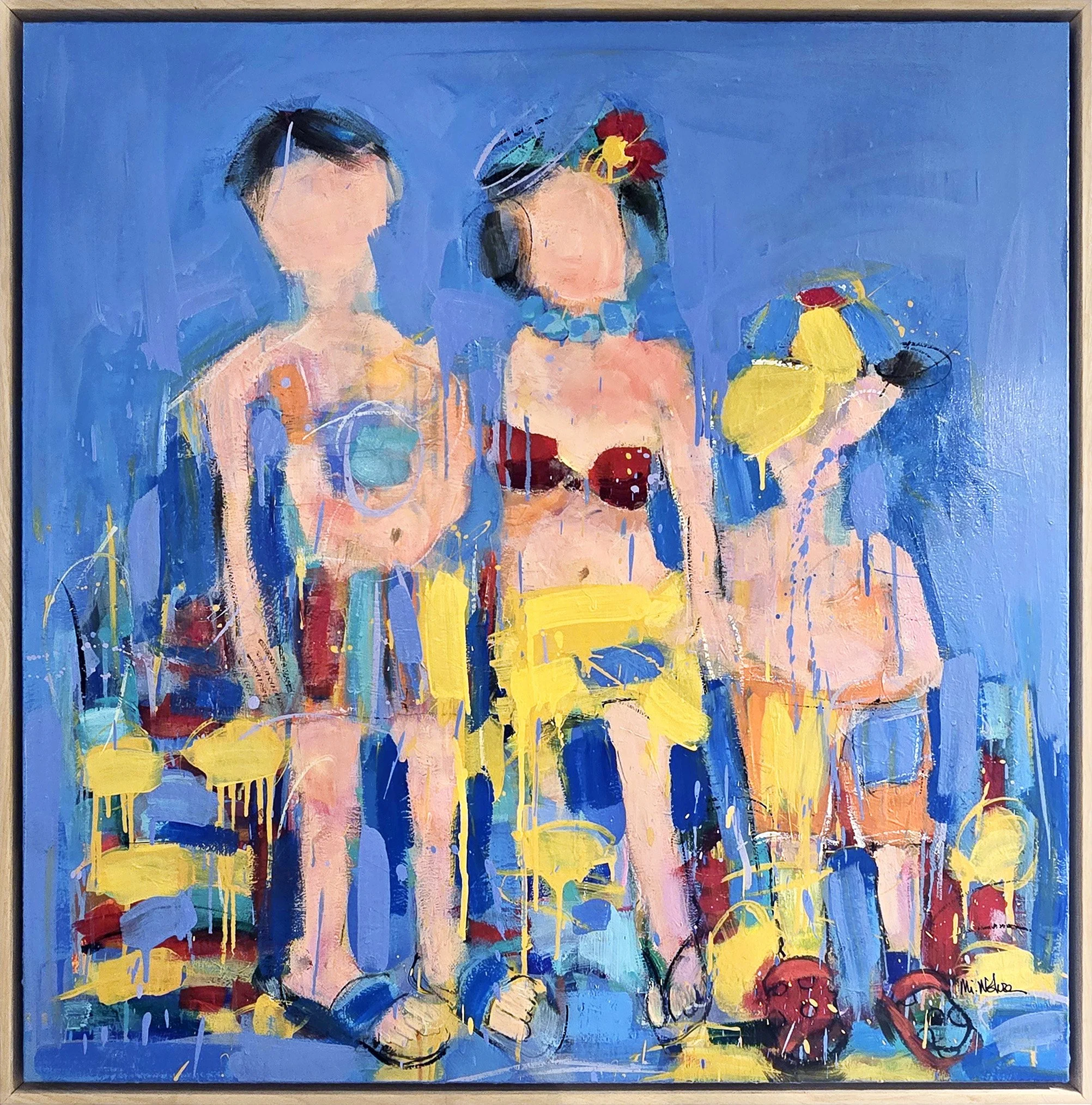 A La Plage 
Acrylic on canvas  
100 x 100 cm 
2026  
Price upon request