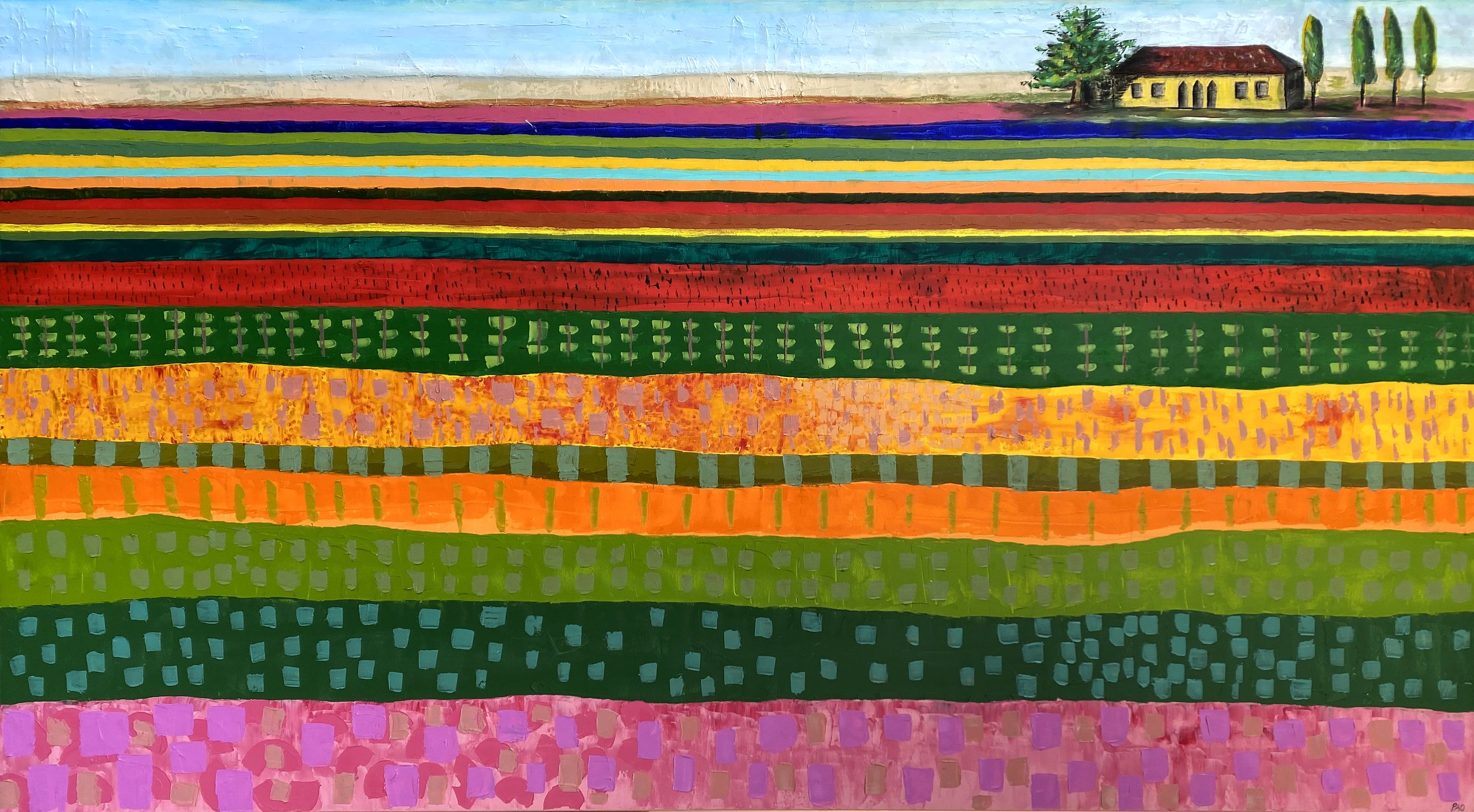 House on Stripes 
Oil on canvas  
115 x 215 cm 
2026 
Price Upon Request
