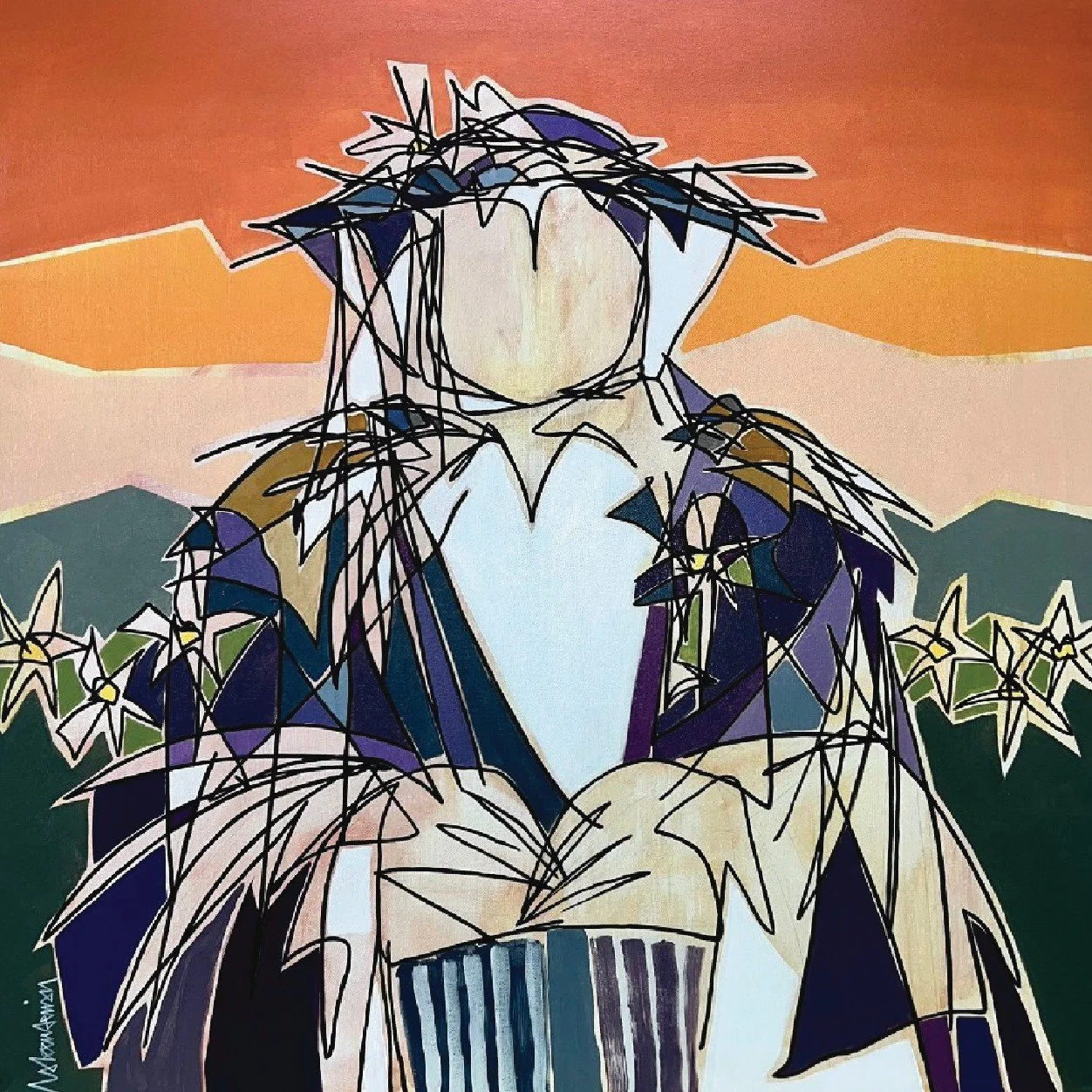 Sunset  
Acrylic on canvas 
80 x 80 cm  
2024 
$ 1700