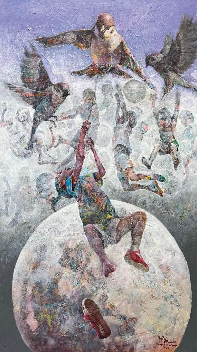 Children of Another Sky  
Acrylic on canvas  
140 x 120 cm  
2025  
Price Upon Request