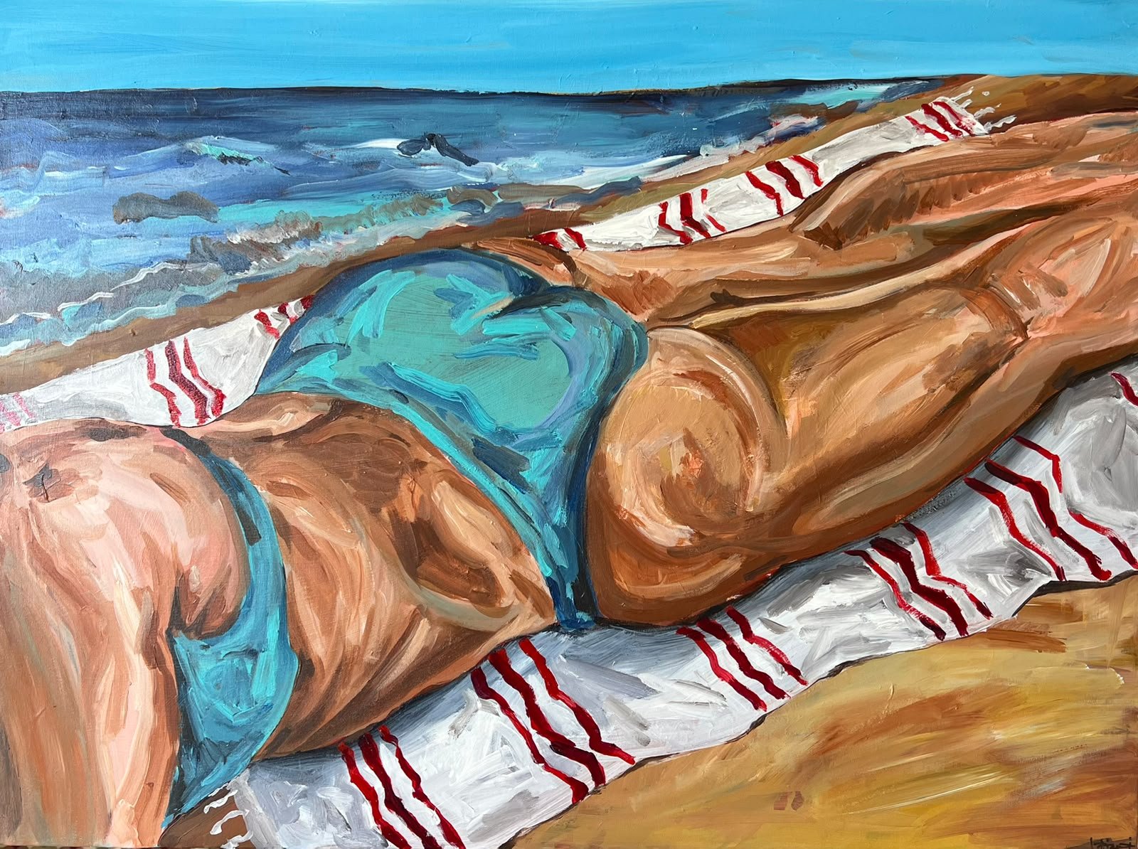 Tanning   
Acrylic on canvas  
60 x 80 cm 
2026  
$800