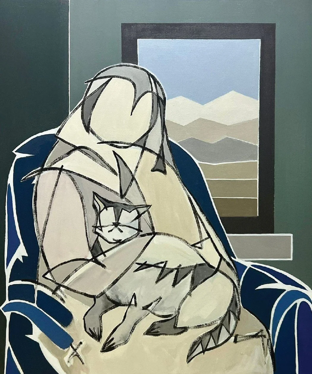 Cat  
Acrylic on canvas 
60 x 50 cm  
2024  
$ 850