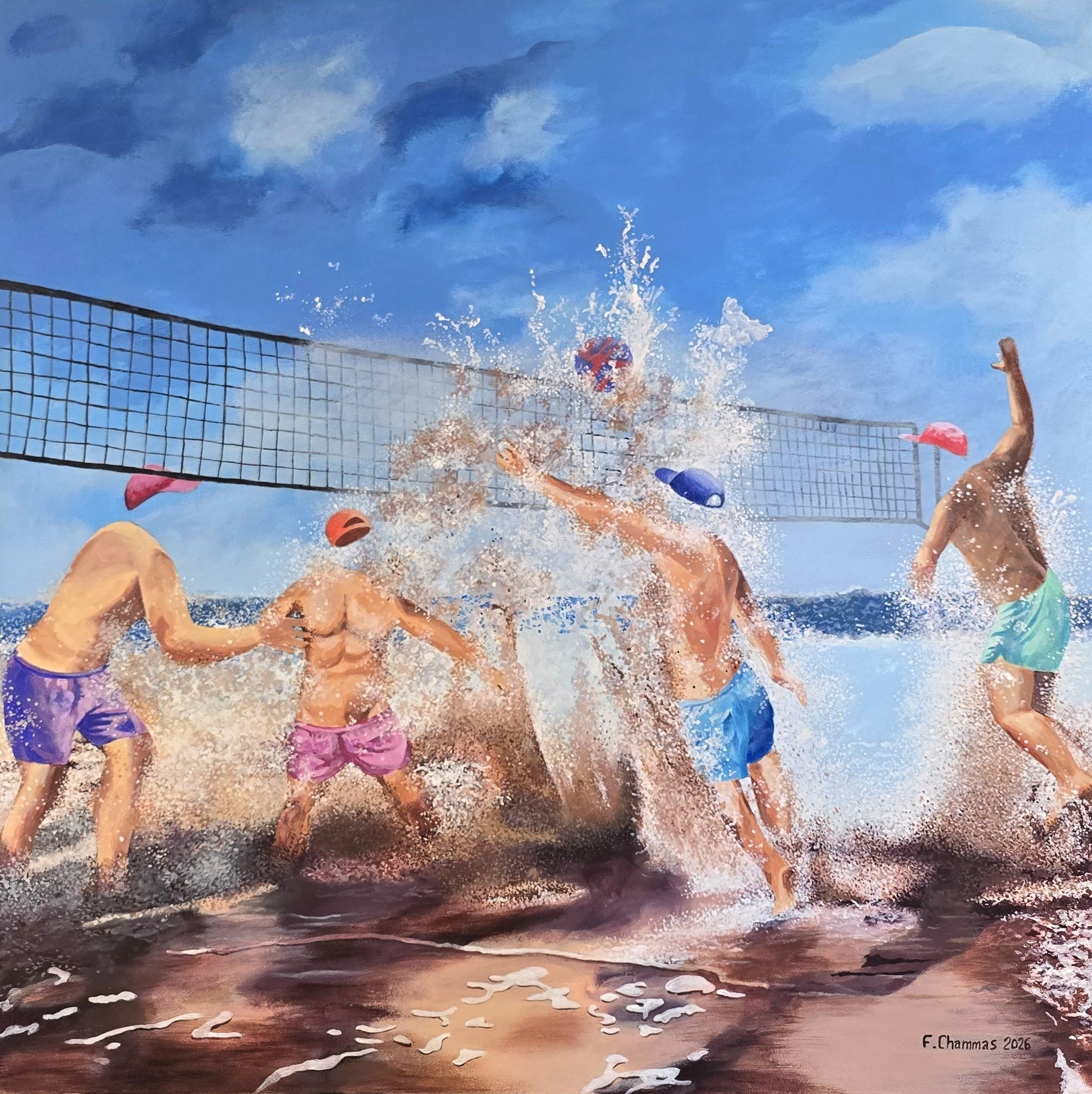 Summer Without Thinking 
Acrylic on canvas  
100 x 100 cm  
2026 
Price Upon Request
