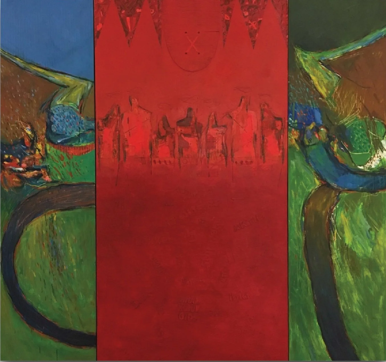 Untitled 
Mixed media on canvas  
123 x 119 cm  
$5,400