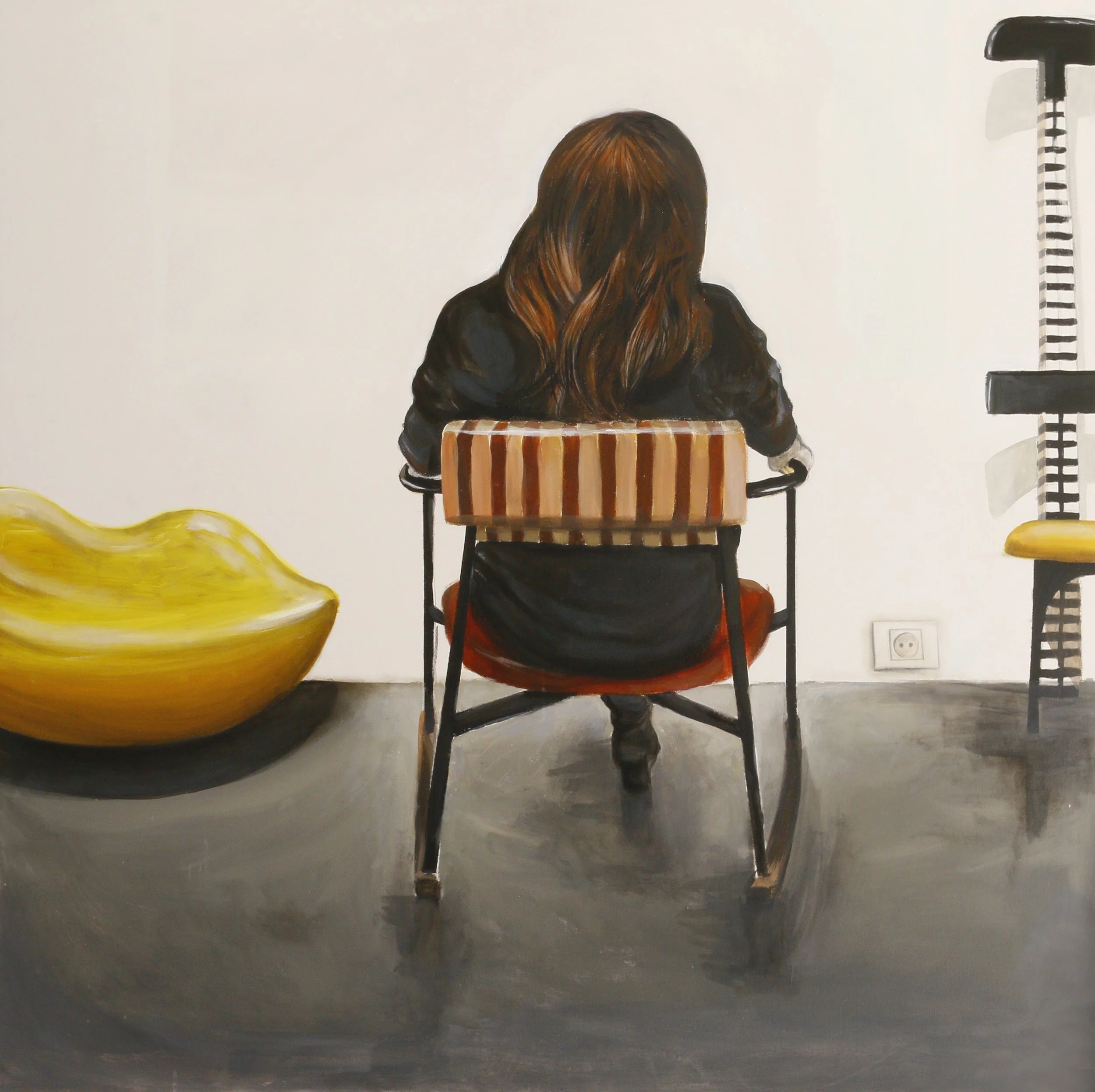 Unwelcome #14  
Oil on canvas 
120 x 120 cm  
SOLD