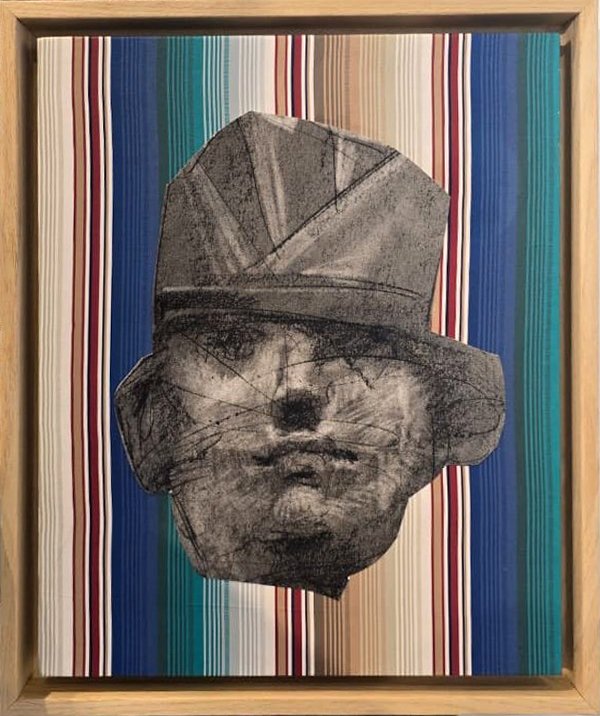 Reframing the Effendi 
Mixed media on wooden panel  
37 x 30cm 
2026  
Price Upon Request 