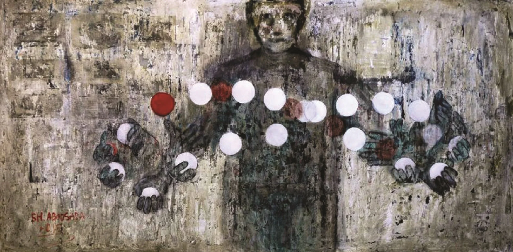 Untitled  
Mixed media on canvas  
100 x 200 cm  
Price Upon Request