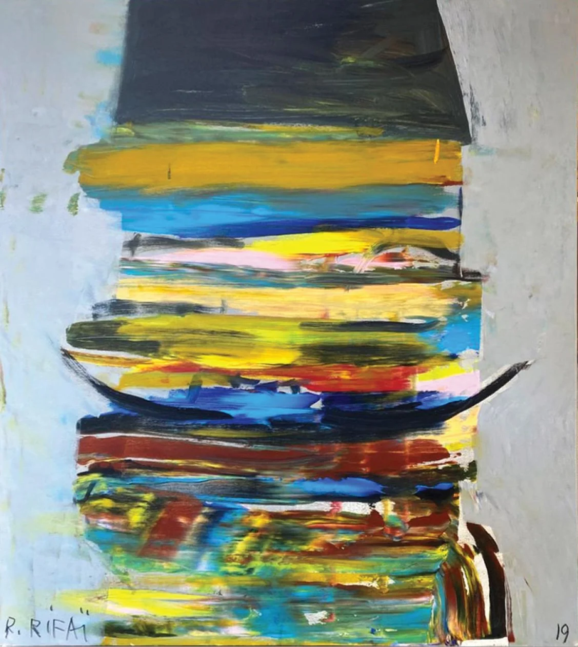 Untitled  
Acrylic on canvas  
100 x 90 cm  
2019  
Price Upon Request