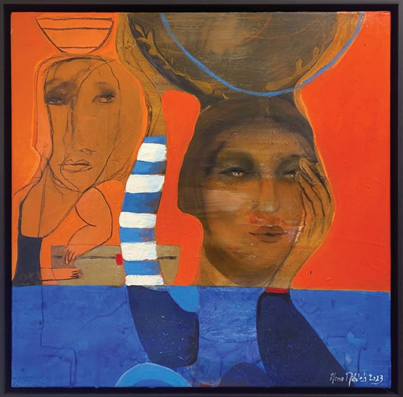 Drowning in Thoughts 
Acrylic on canvas 
60 x 60 cm  
2023 
Price Upon Request