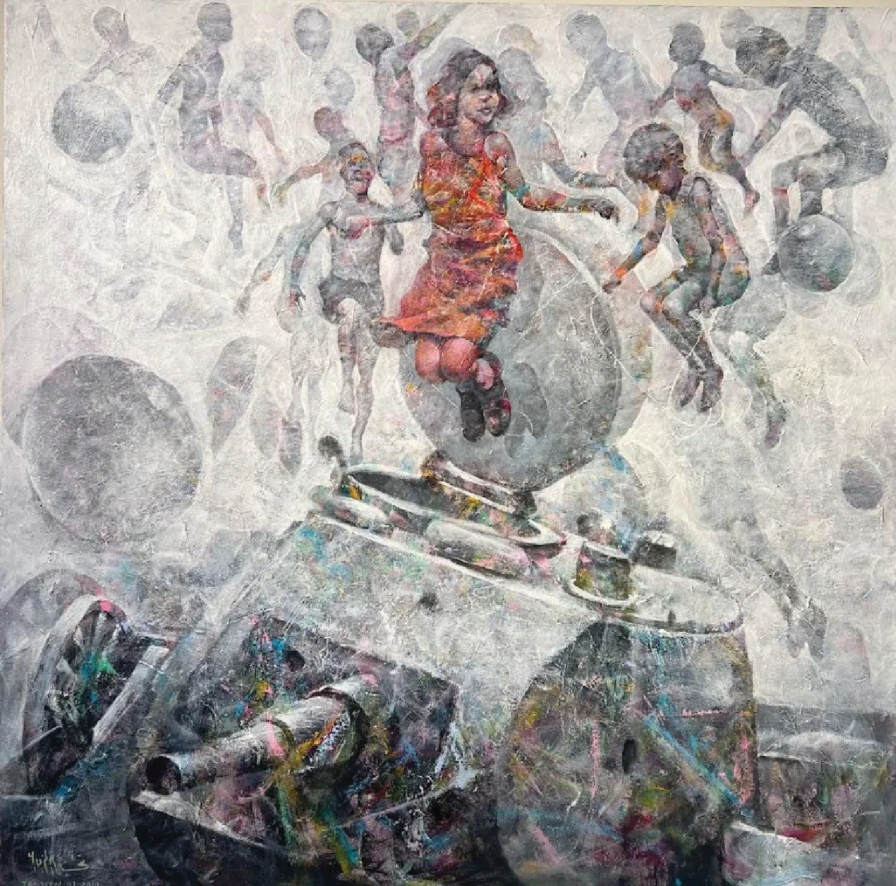 Children of Another Sky  
Acrylic on canvas  
130 x 130 cm  
2025  
Price Upon Request