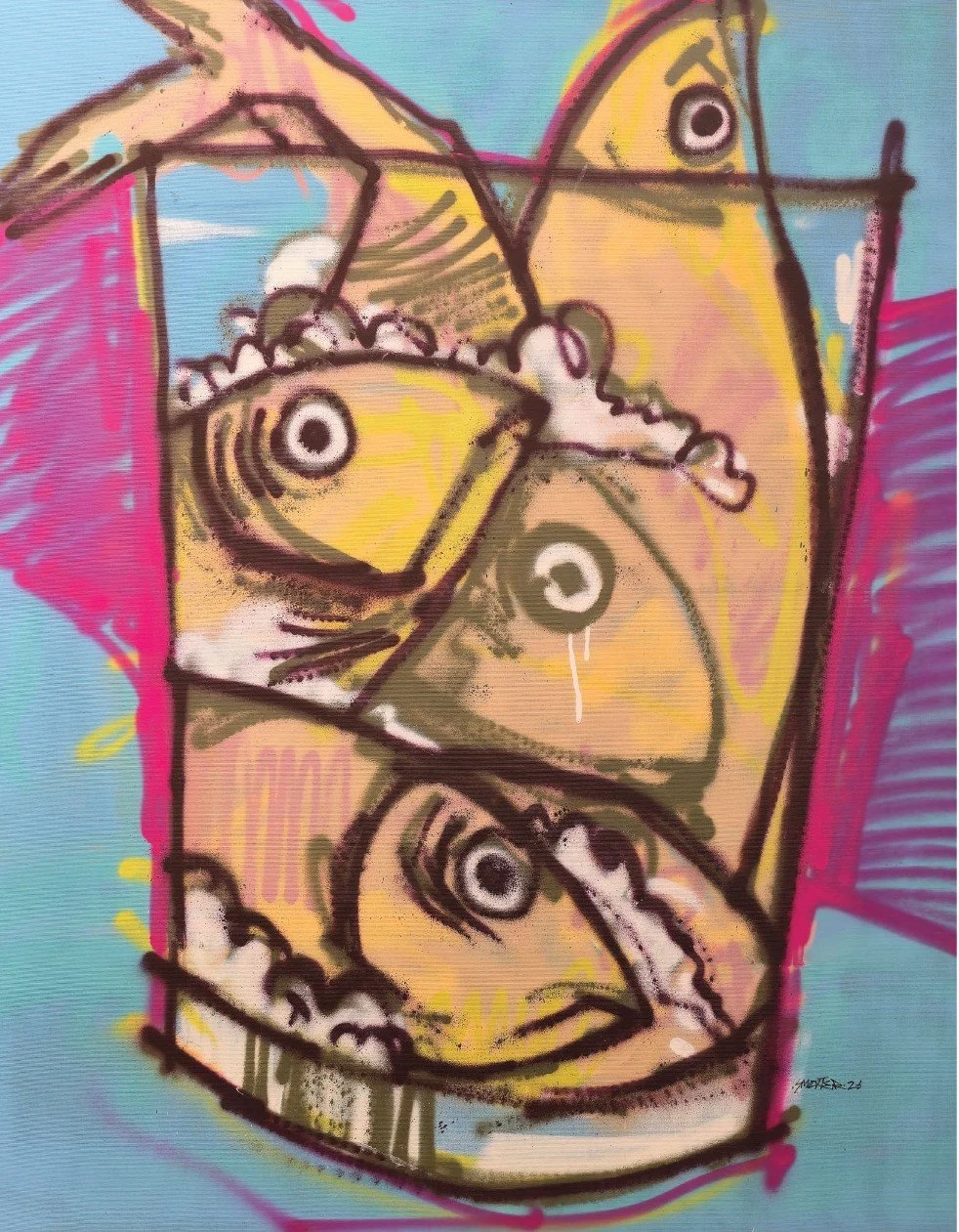 Untitled  
Spray paint on canvas  
97 x 73 cm  
2026  
$800