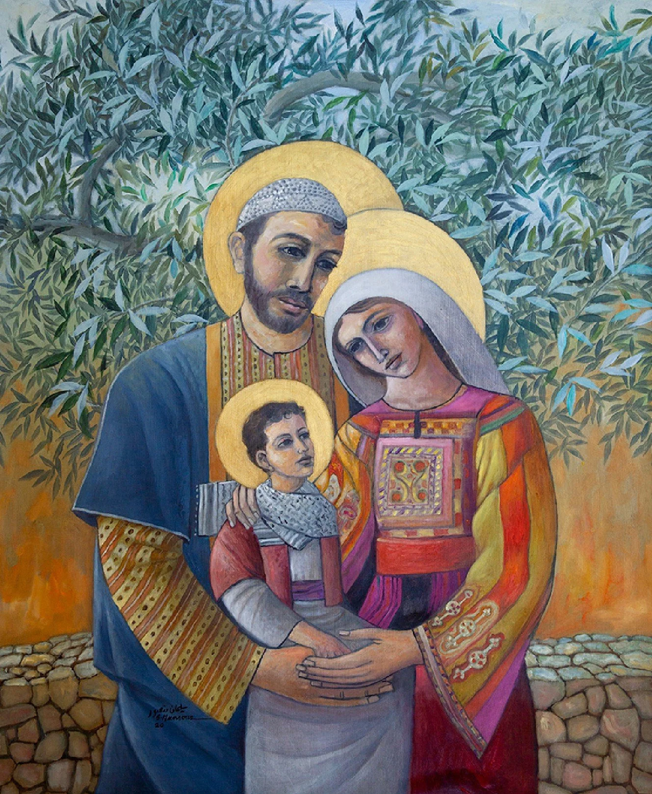 The Holly Family in an Olive Grove  
Pigmented giclee print on paper 
100 x 92 cm 
E: 6/10 
Price Upon Request