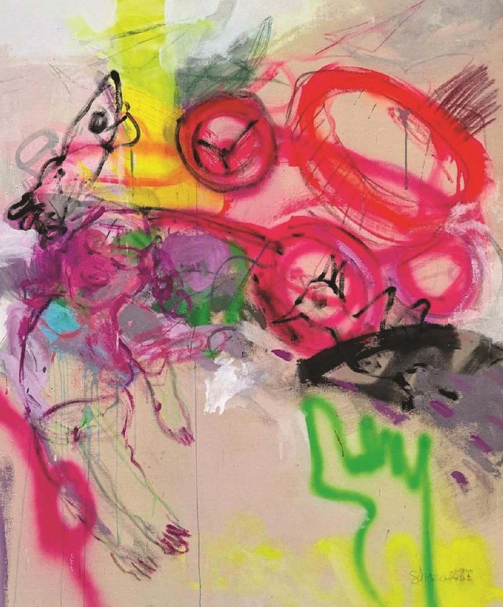 The Happy Prince  
Mixed media on canvas  
120 x 100 cm  
2025  
Price Upon Request