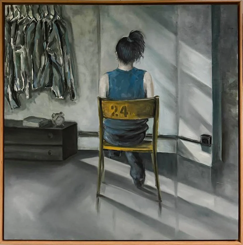 Unwelcome #10  
Oil on canvas 
110 x 110 cm  
Price Upon Request