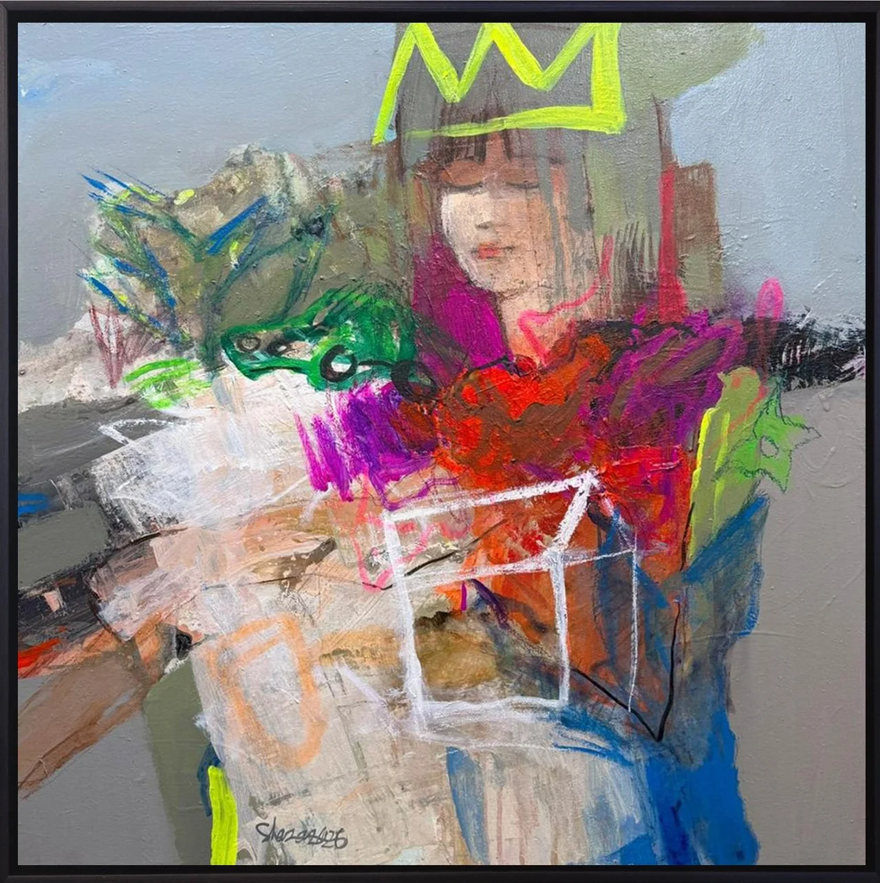 The Happy Prince  
Mixed media on canvas  
80 x 80 cm  
2024  
Price Upon Request