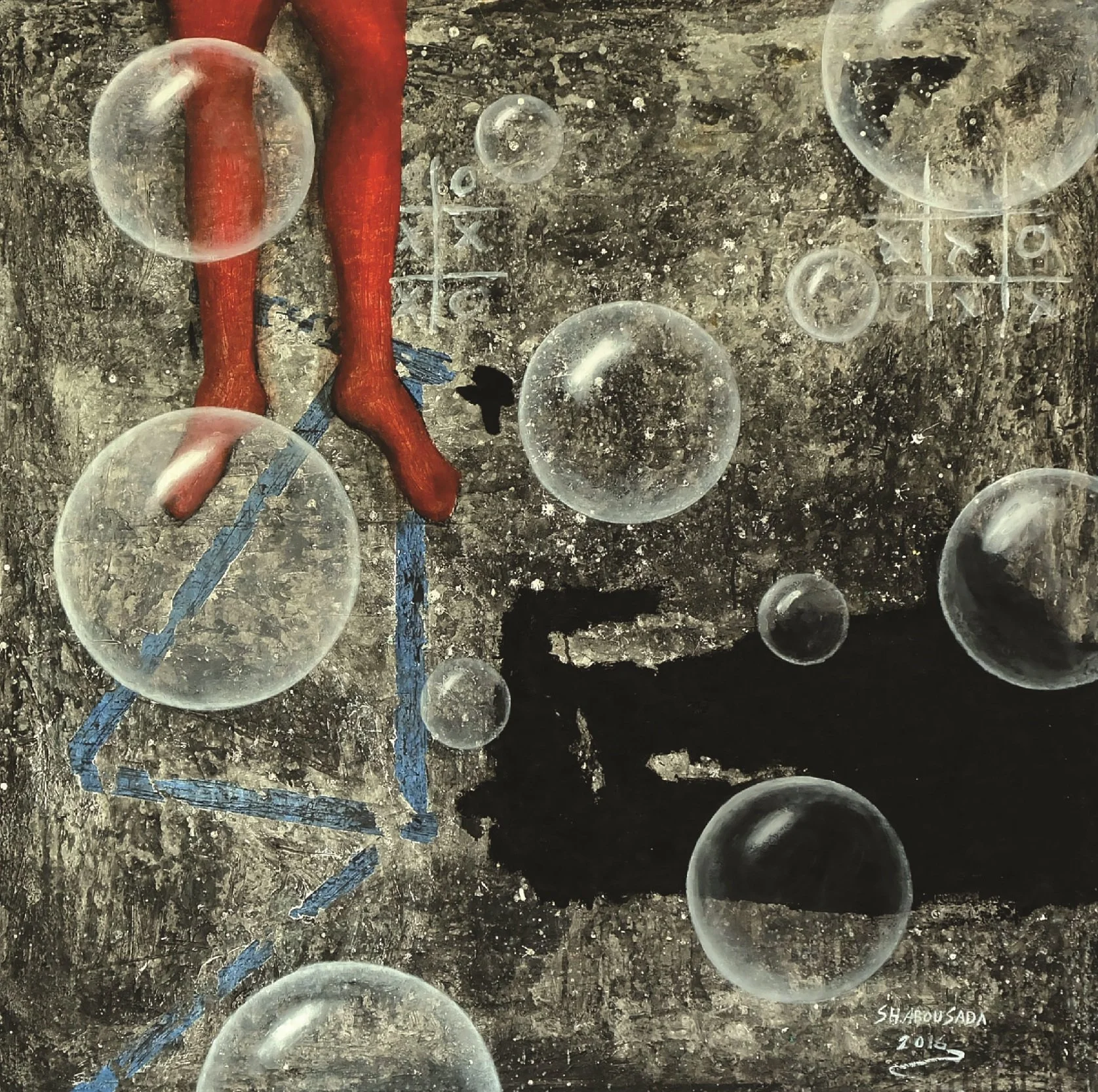 Untitled  
Mixed media on canvas  
100 x 100 cm  
Price Upon Request