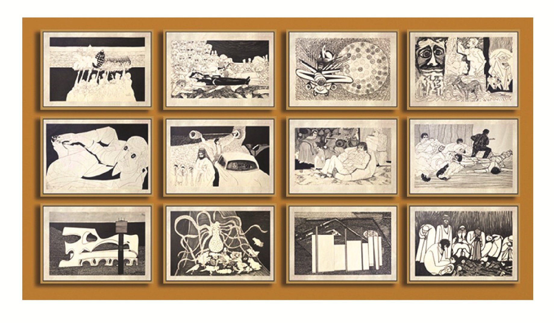 Untitled  
Set of 20 lithographs on paper  
35 x 50 cm  
1974  
Price Upon Request