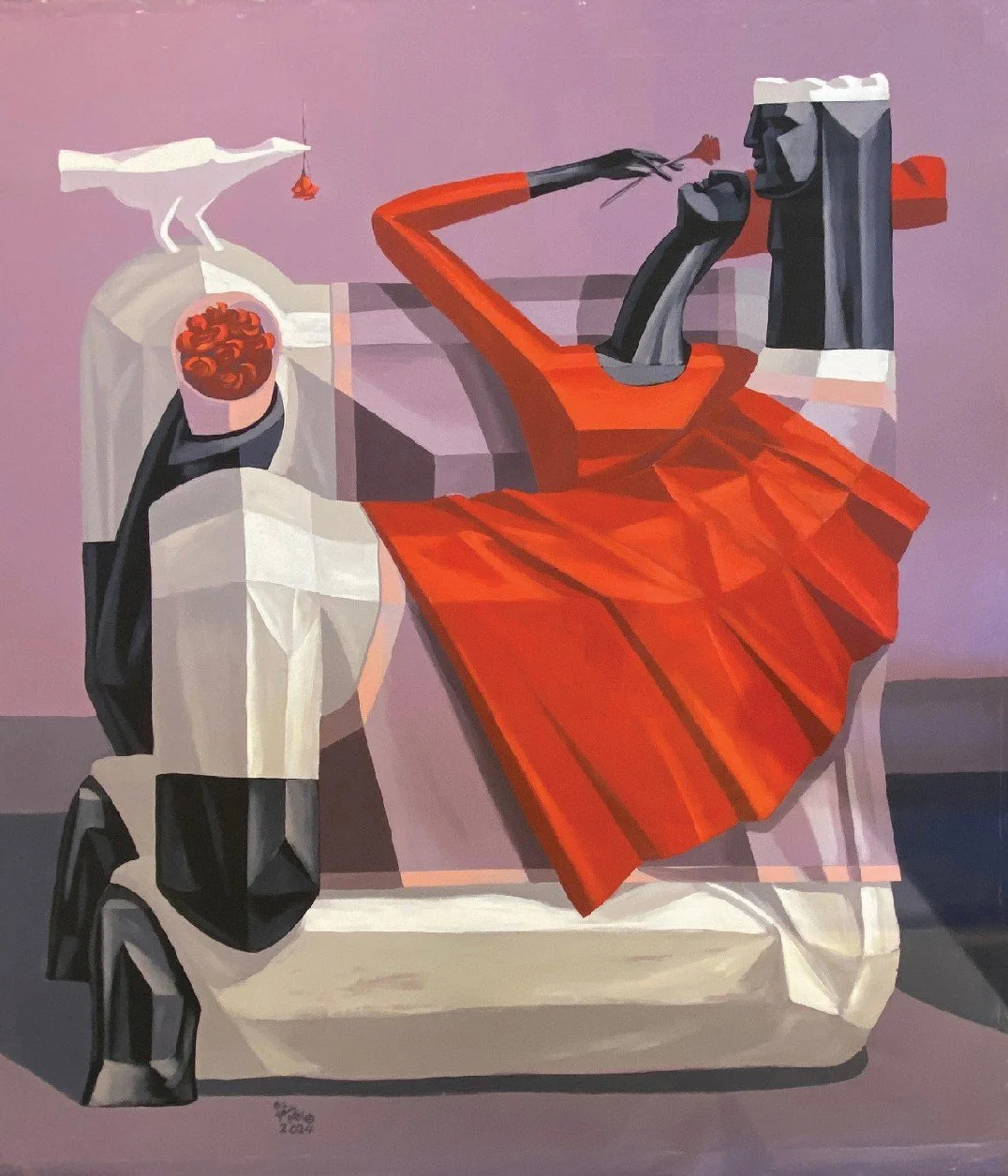 In Calmness  
Acrylic on canvas 
210 x 200 cm  
2024  
Price Upon Request